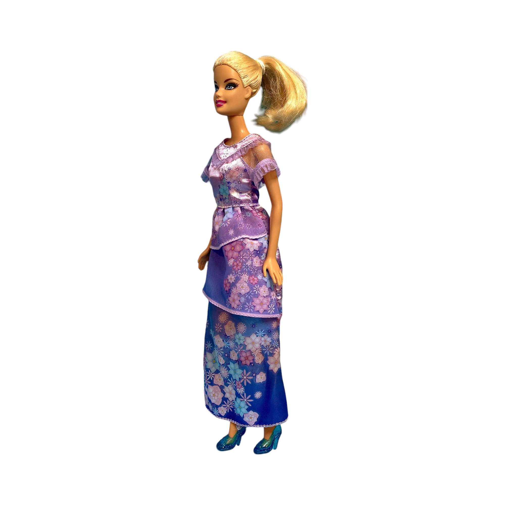 Barbie blonde - Robe violette