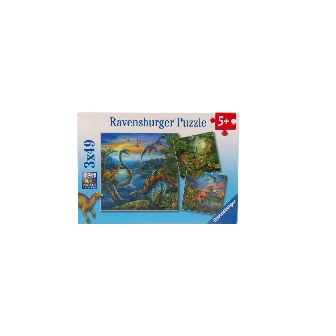 Puzzle - Les dinosaures 3 x 49 pièces- Édition 2013