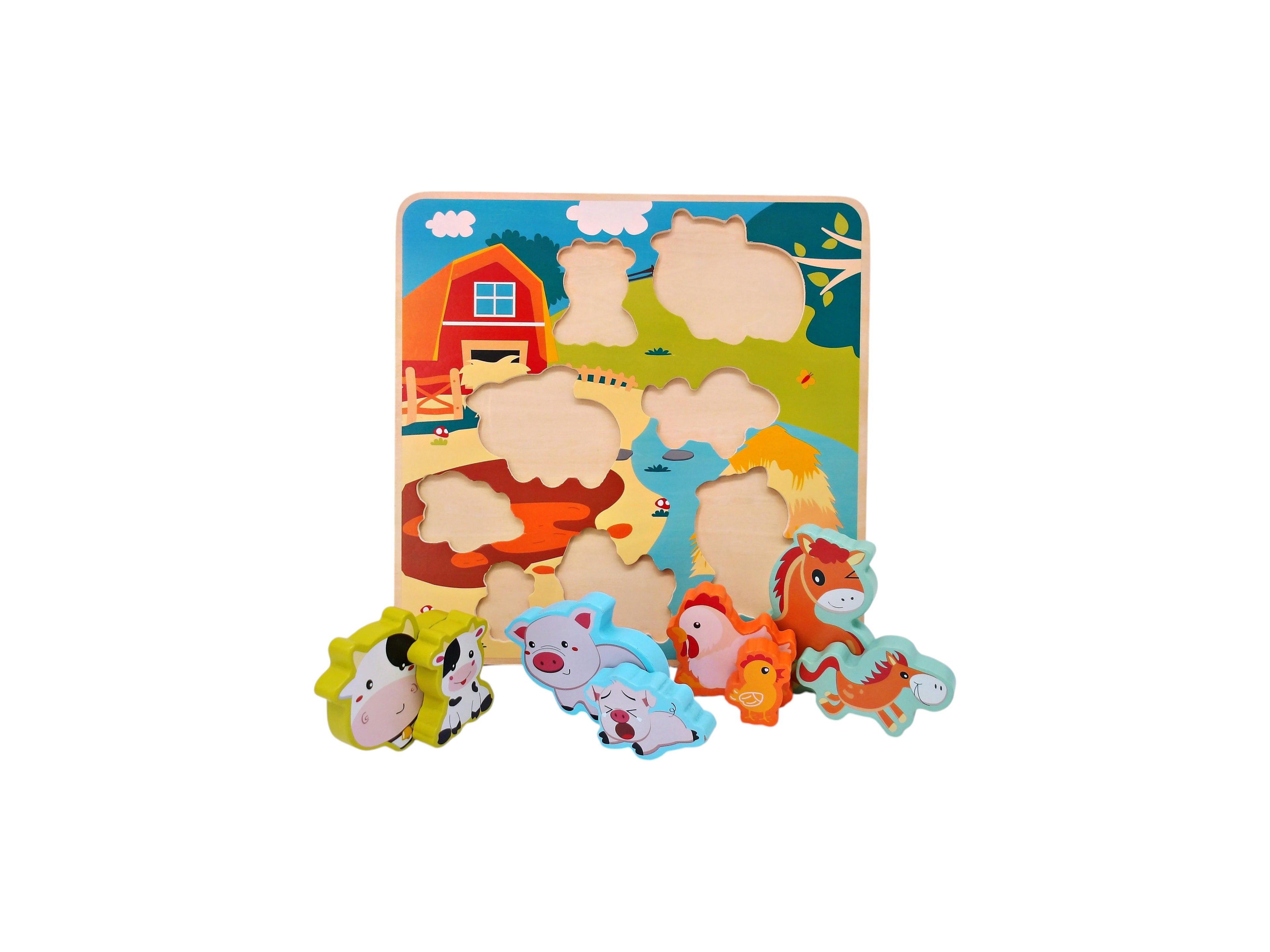 Puzzle encastrable - La ferme - 8 pièces
