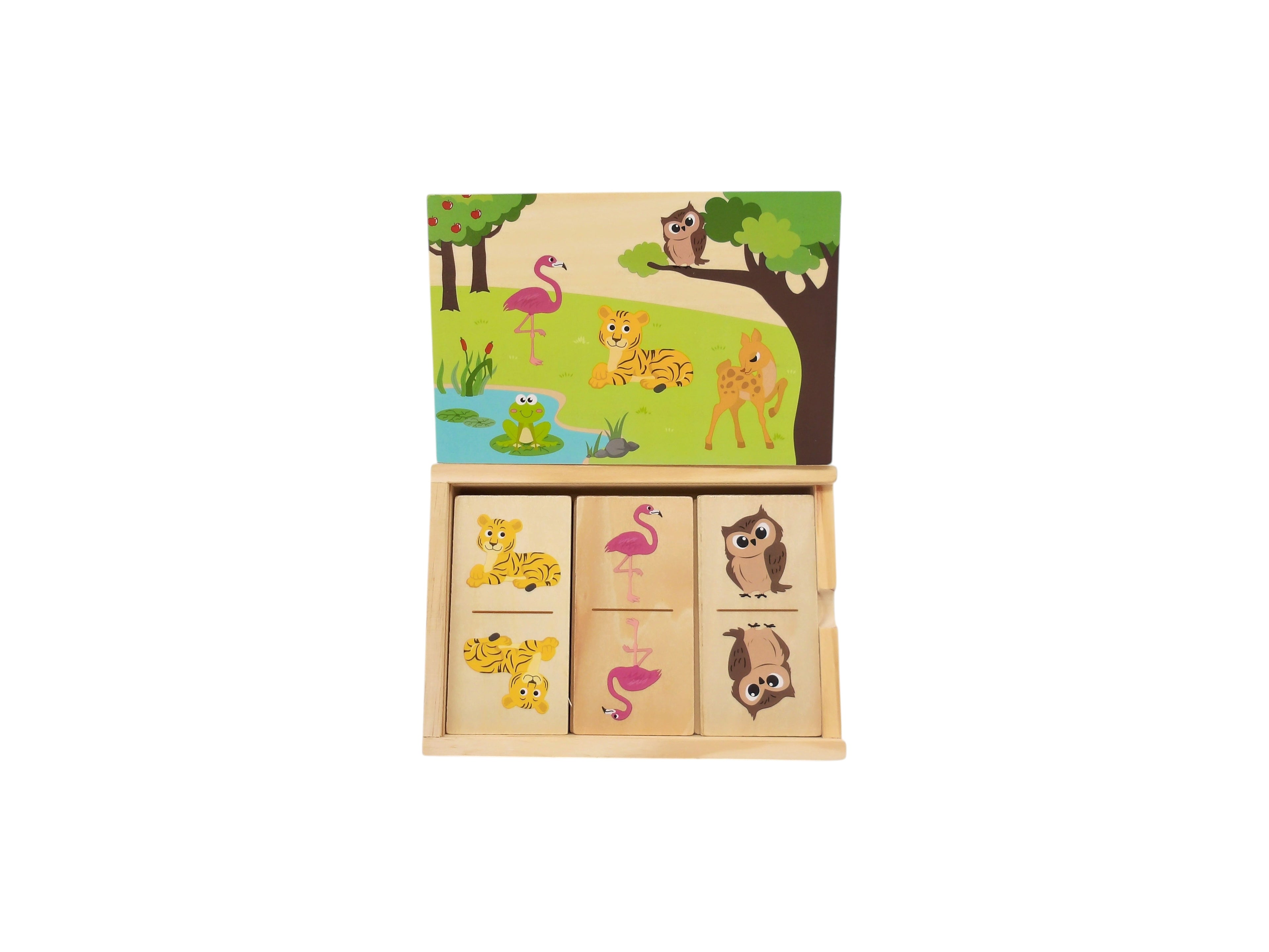 Dominos - Animaux en bois