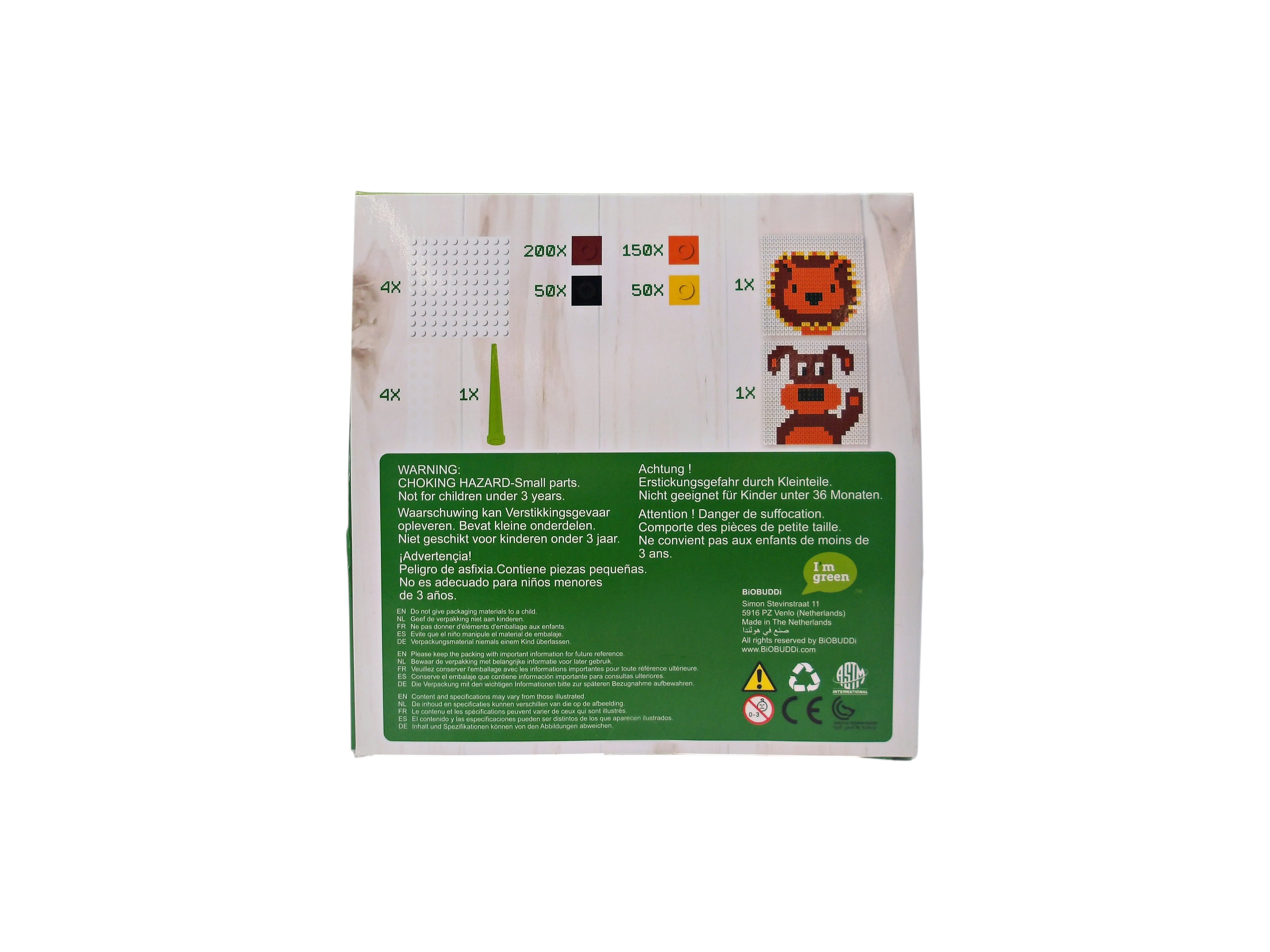 Biobuddi pixel - Chien et lion