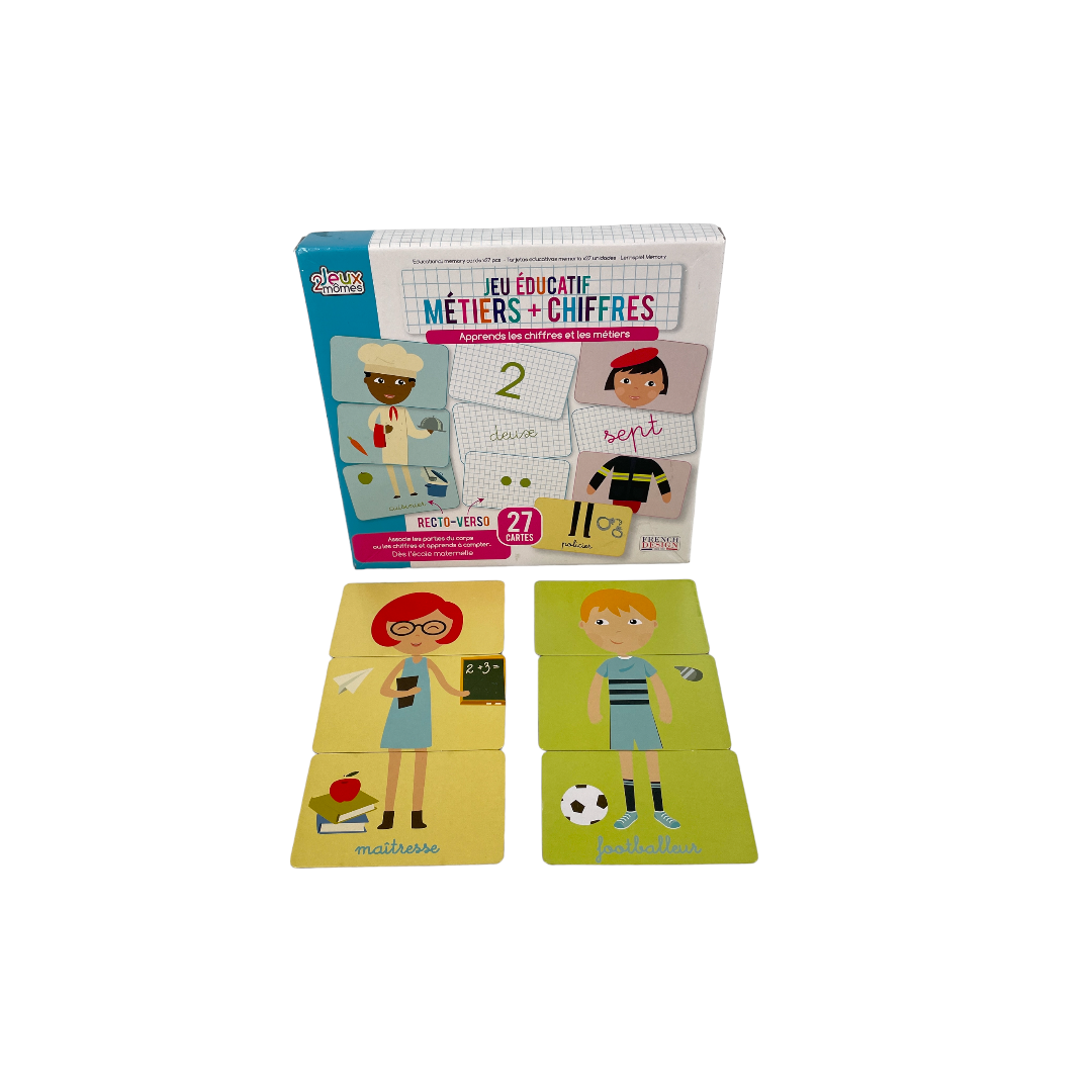 Cartes éducatives métiers et chiffres