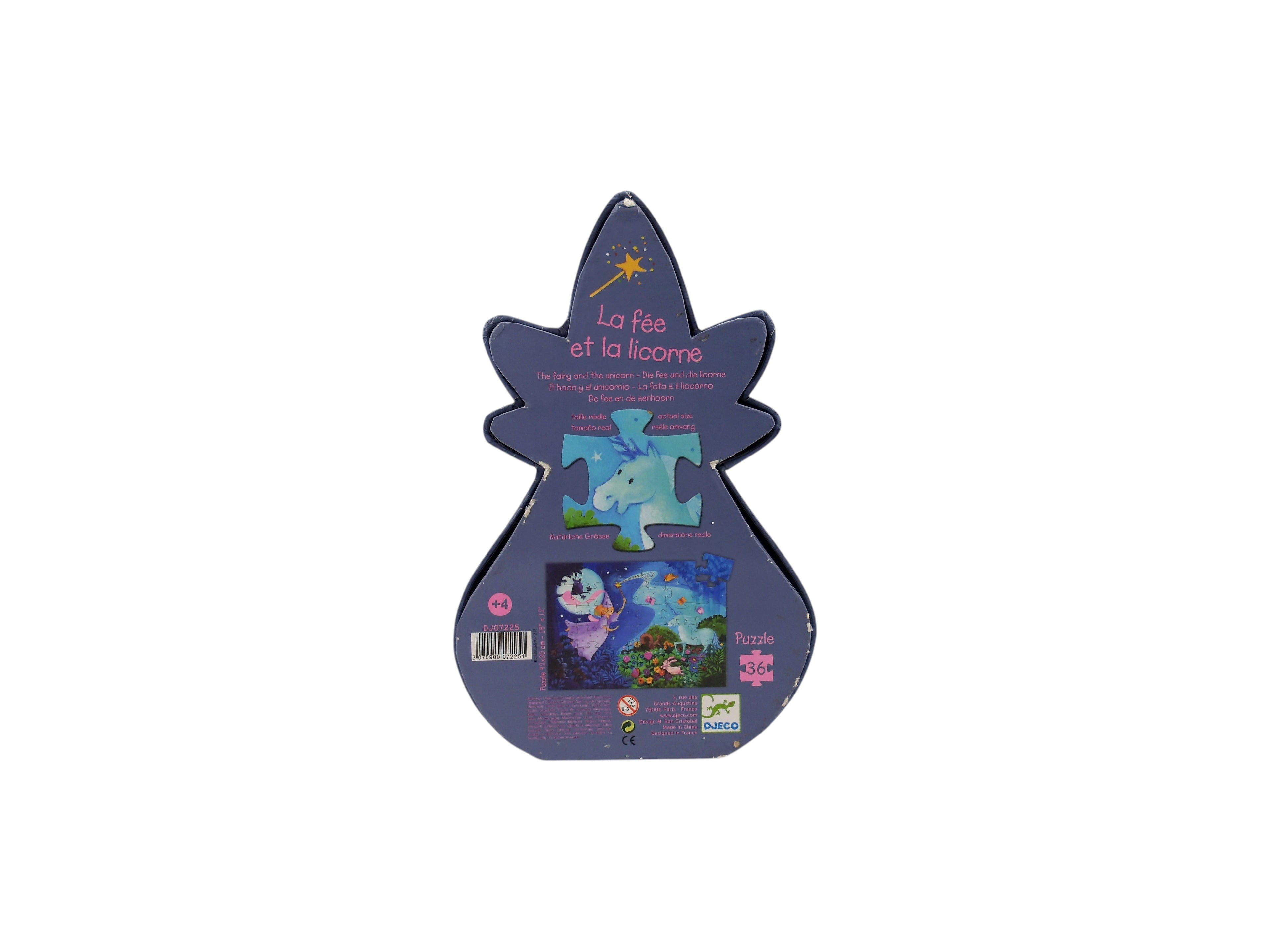 Puzzle - 36 pièces - La fée et la licorne
