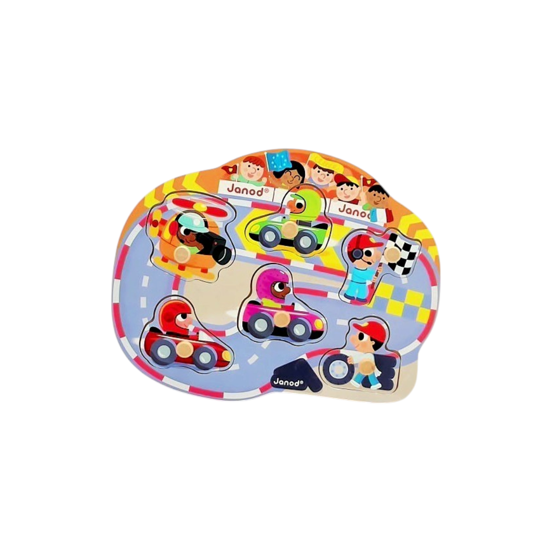 Puzzle à encastrement - Happy Racing - x6 pièces