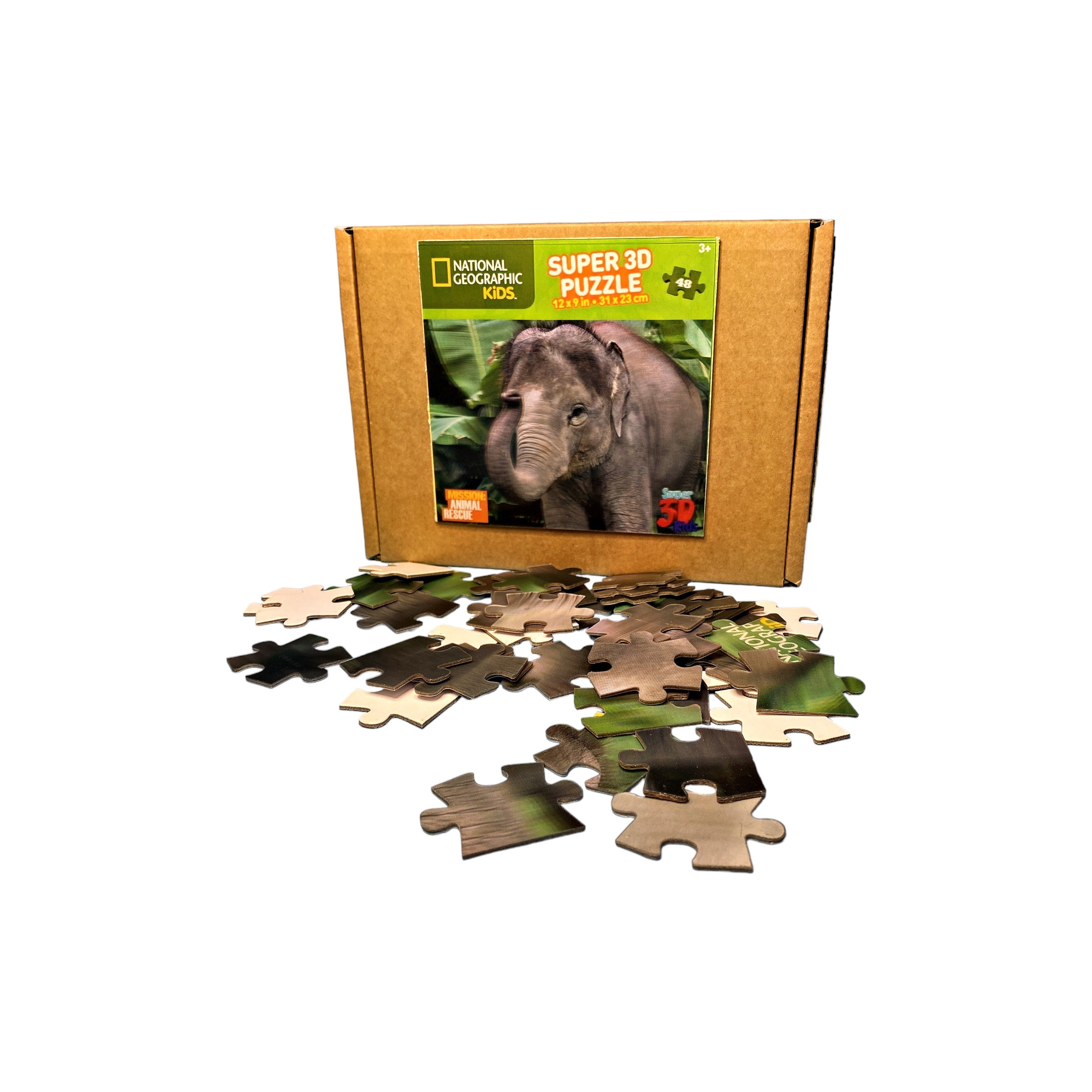 Puzzle 3D - Mission rescued - Eléphant - 48 pièces