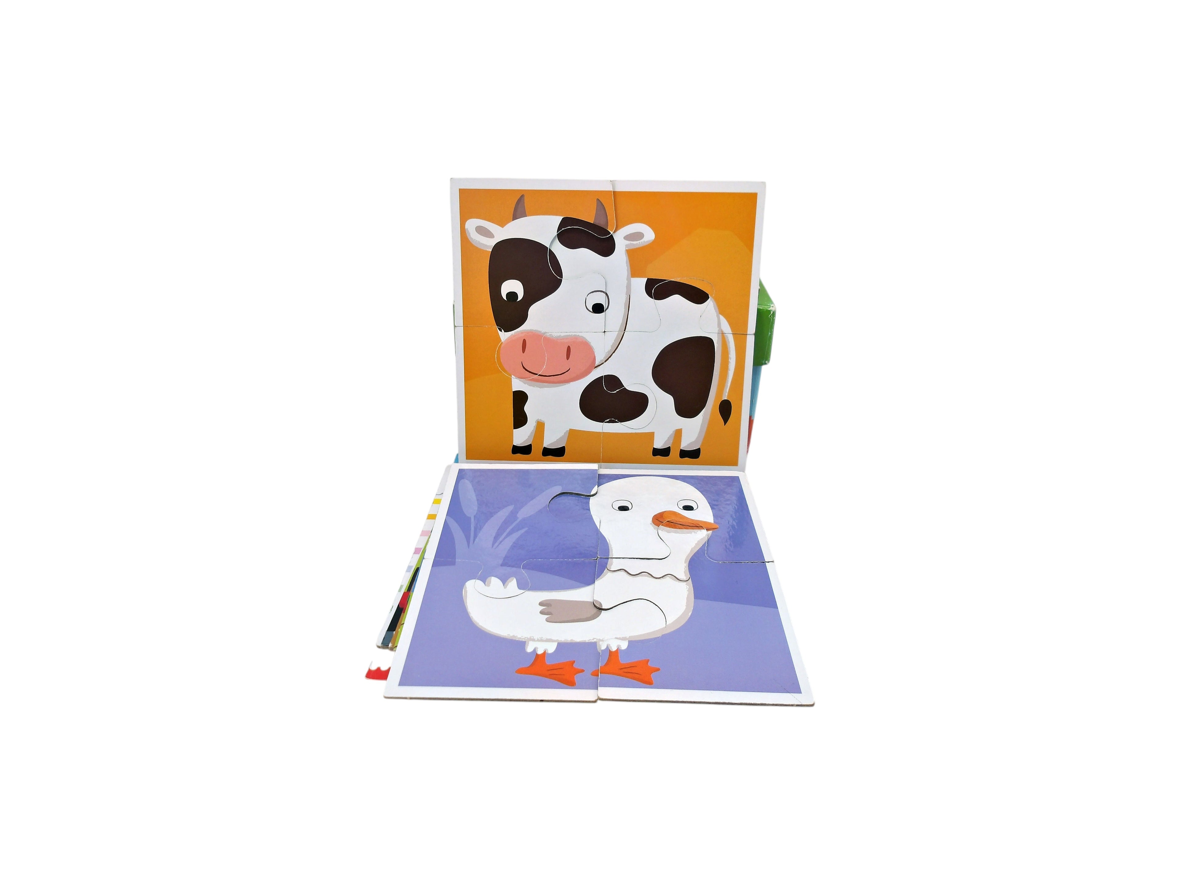 Puzzles double-face - Animaux -x8