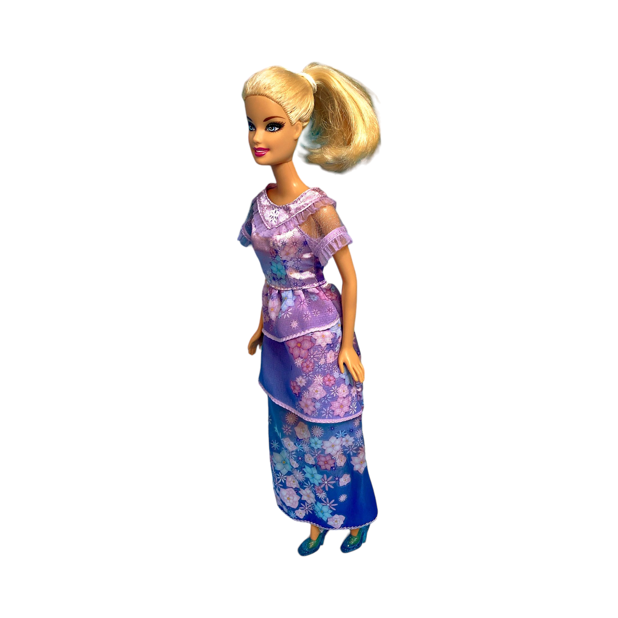 Barbie blonde - Robe violette