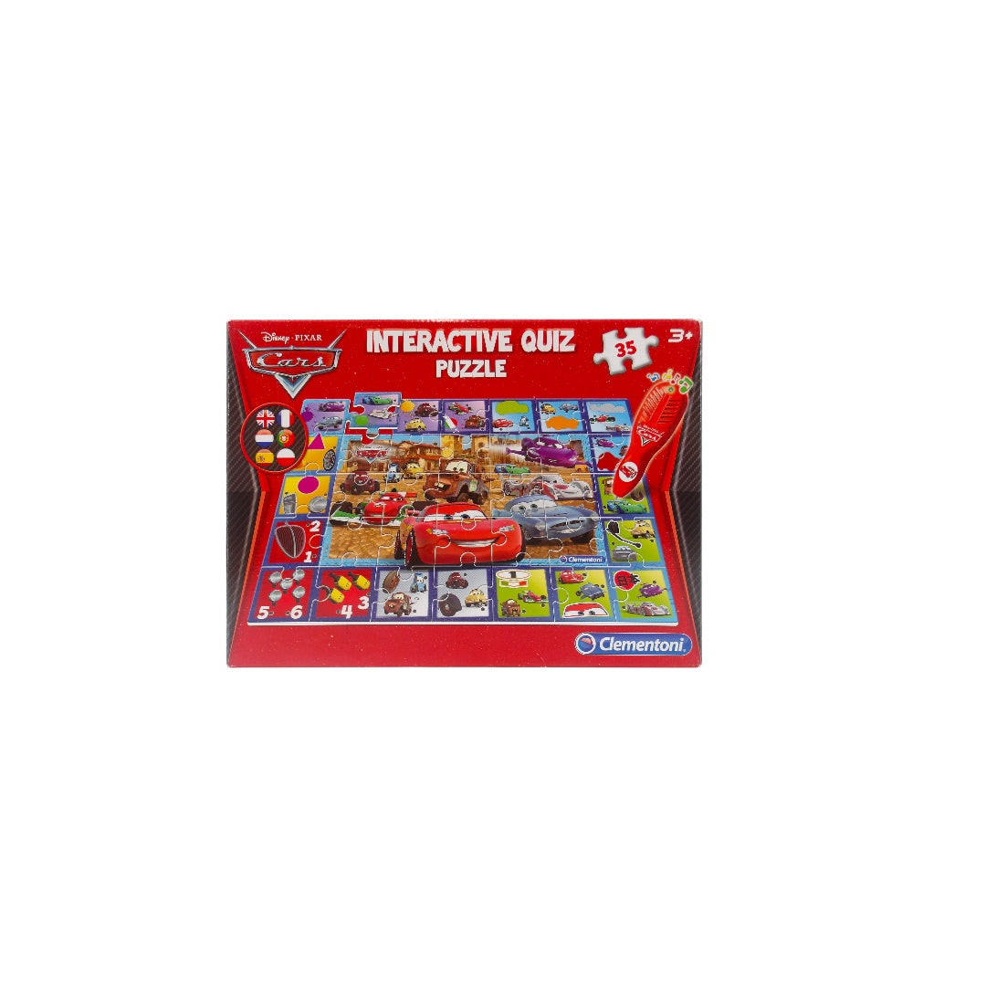 Puzzle - Interactif quiz - Cars 2- 35 pièces
