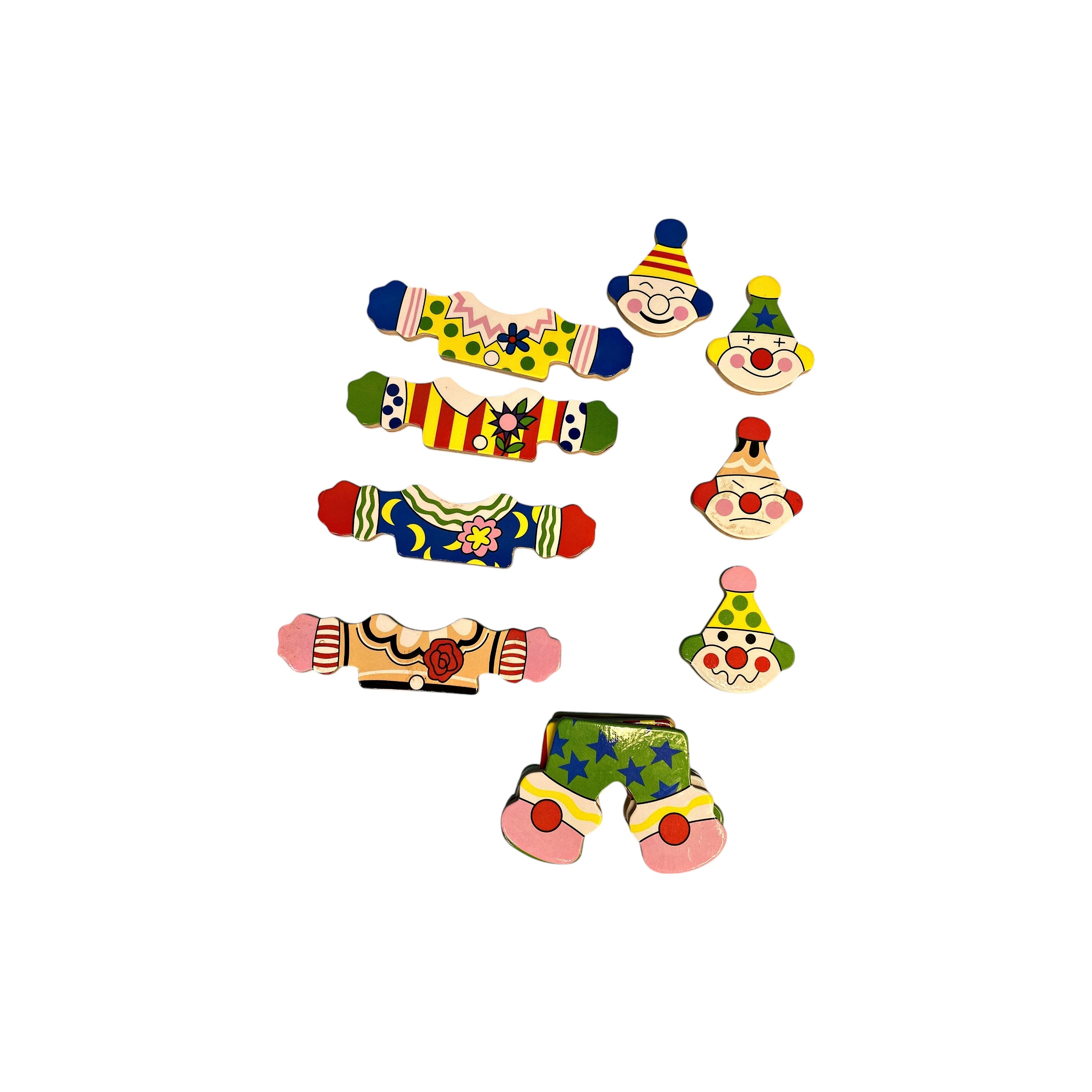 Puzzle en bois - Clown à habiller