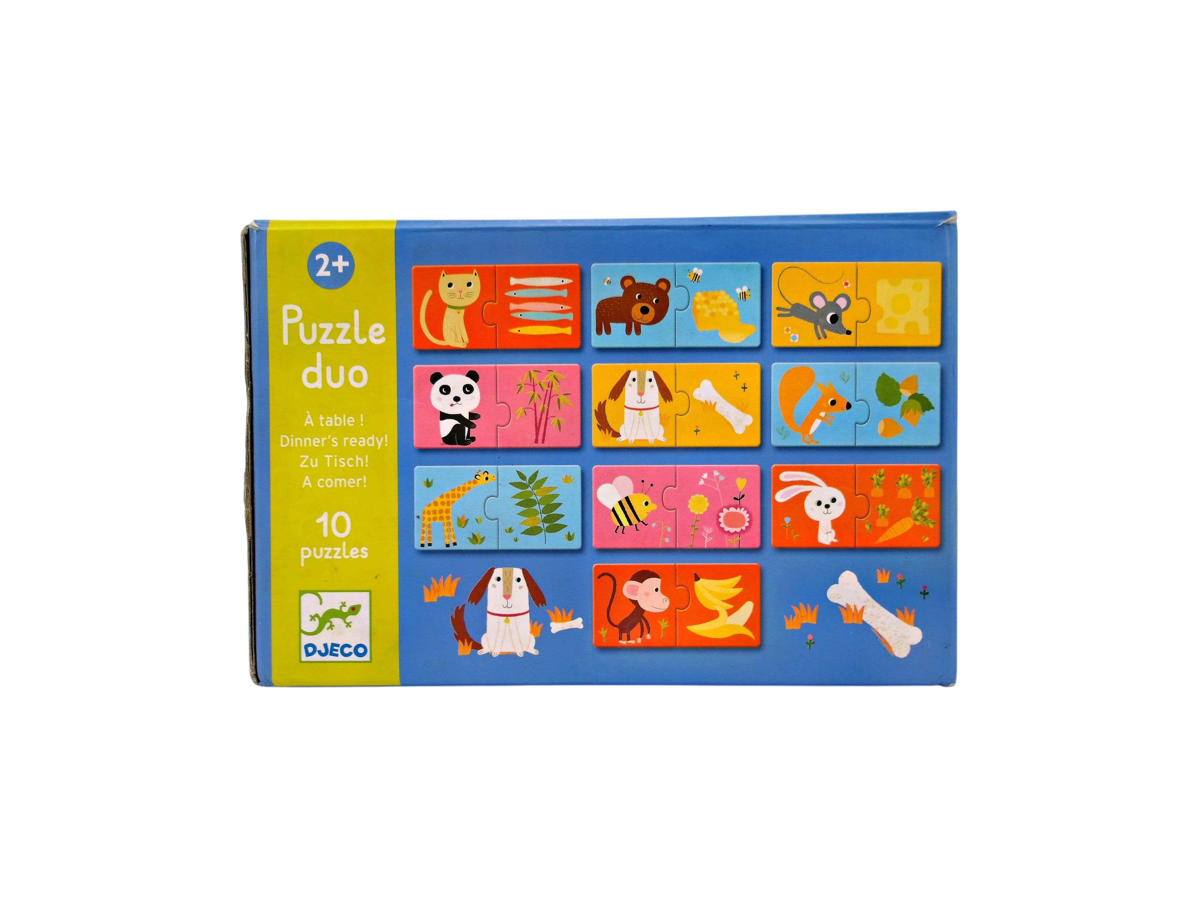 Puzzle duo - A table - 2x10 pièces