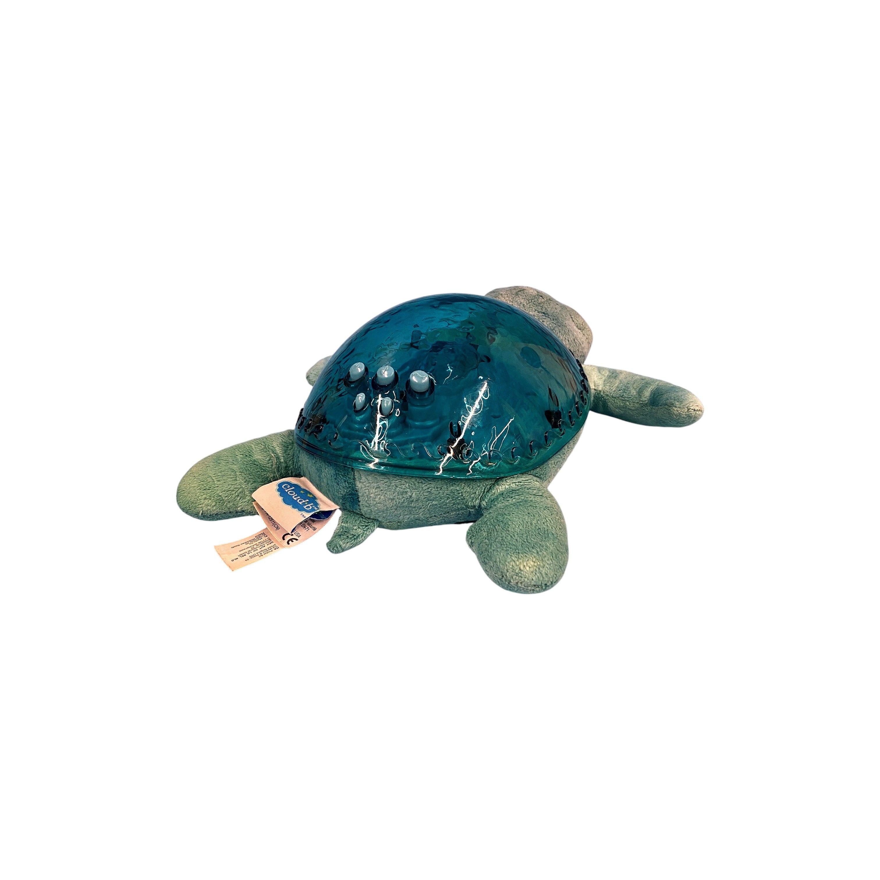 Cloud b Peluche musicale à projections Tranquil turtle aqua