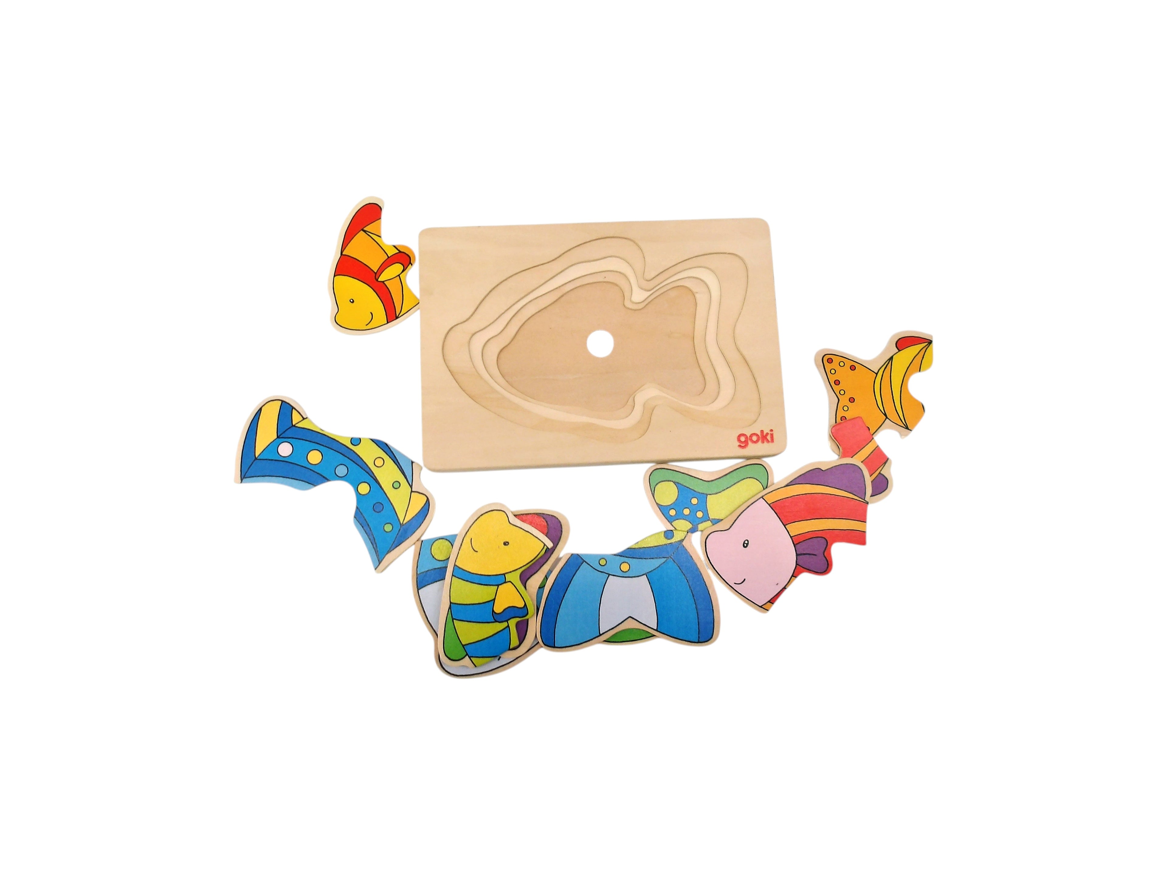 Puzzle en bois 4 en 1 - Poissons