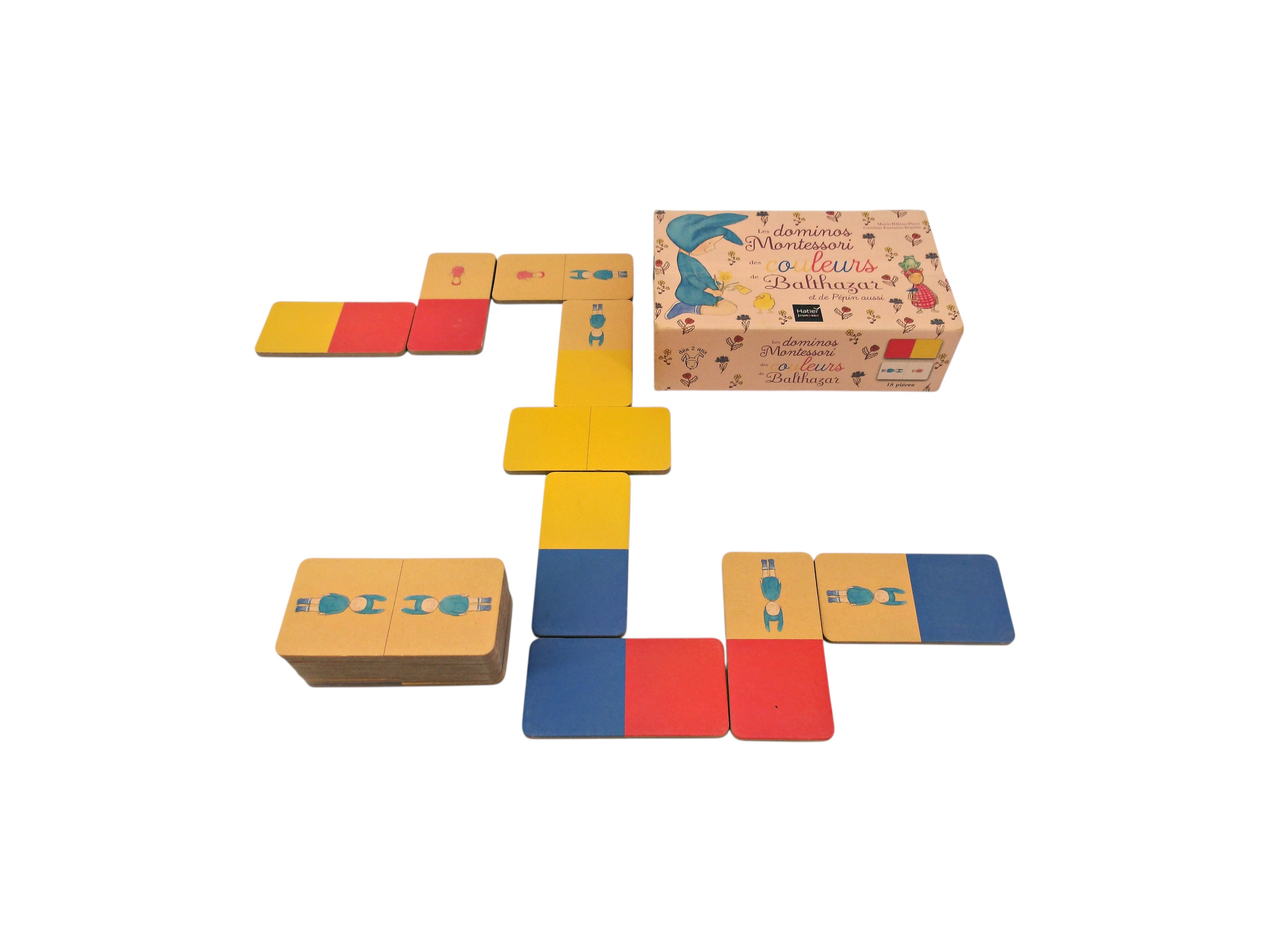 Les premiers dominos Montessori de Pépin et Balthazar