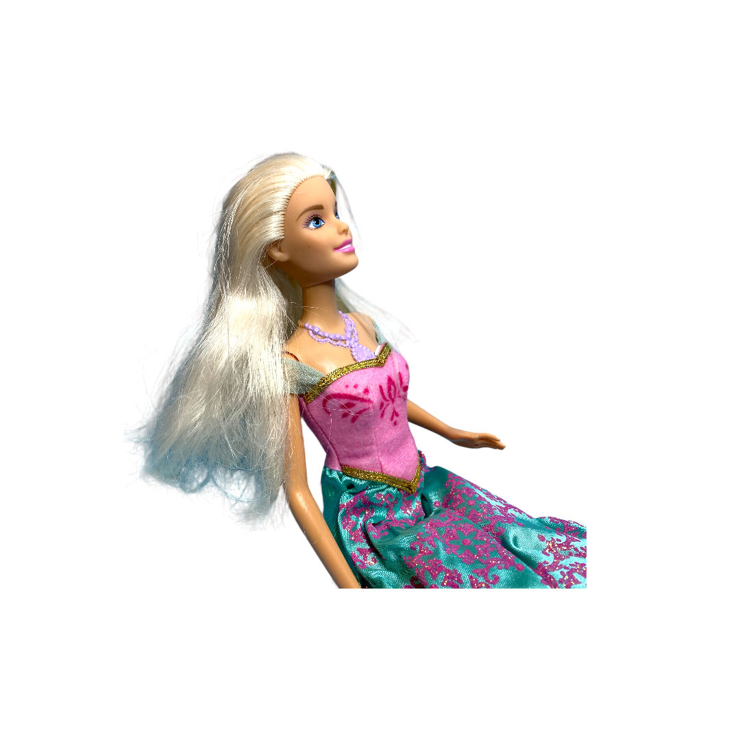 Barbie - Robe  verte et rose