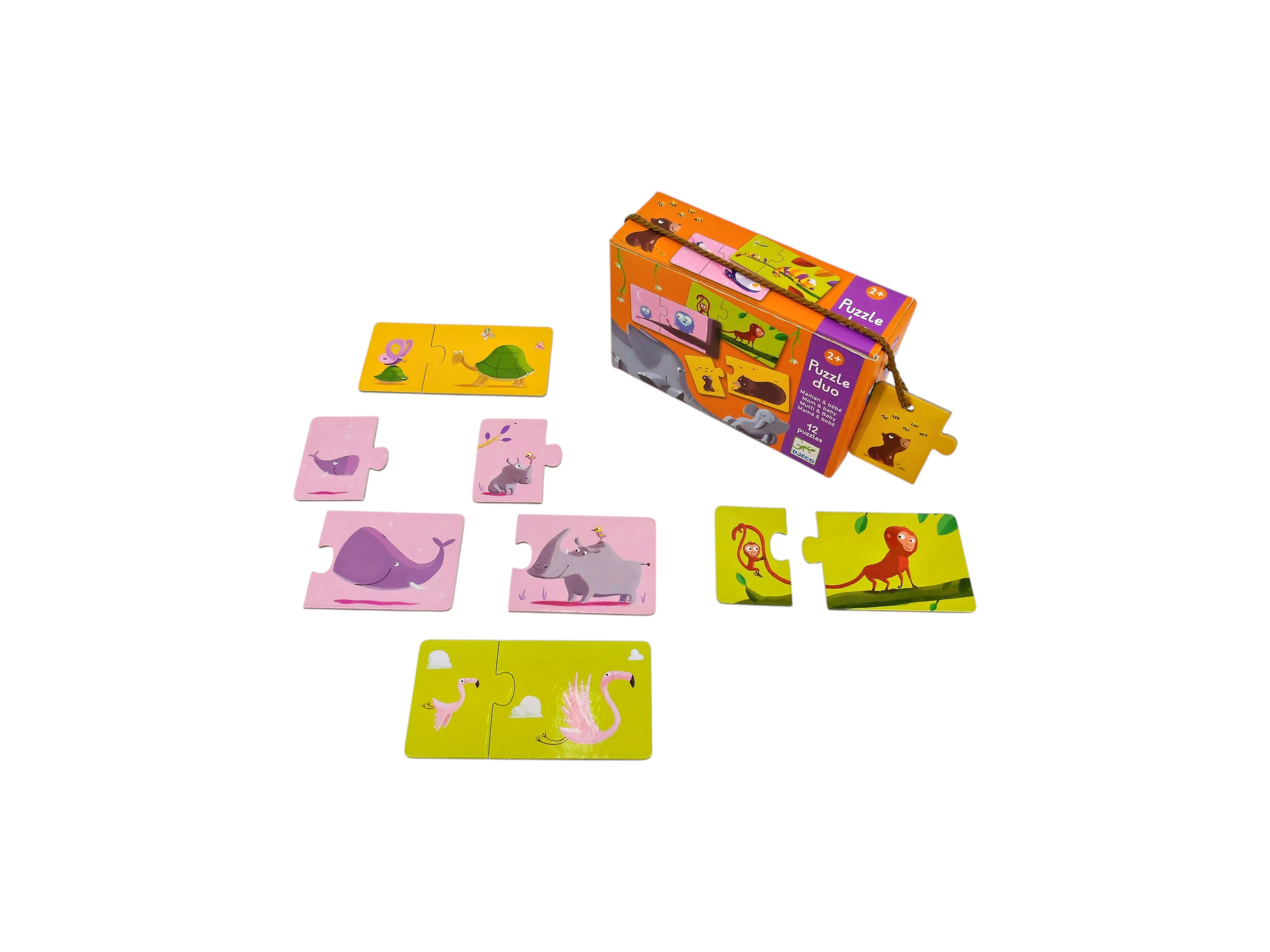 Puzzle duo - Maman et bébé - 12 Pièces
