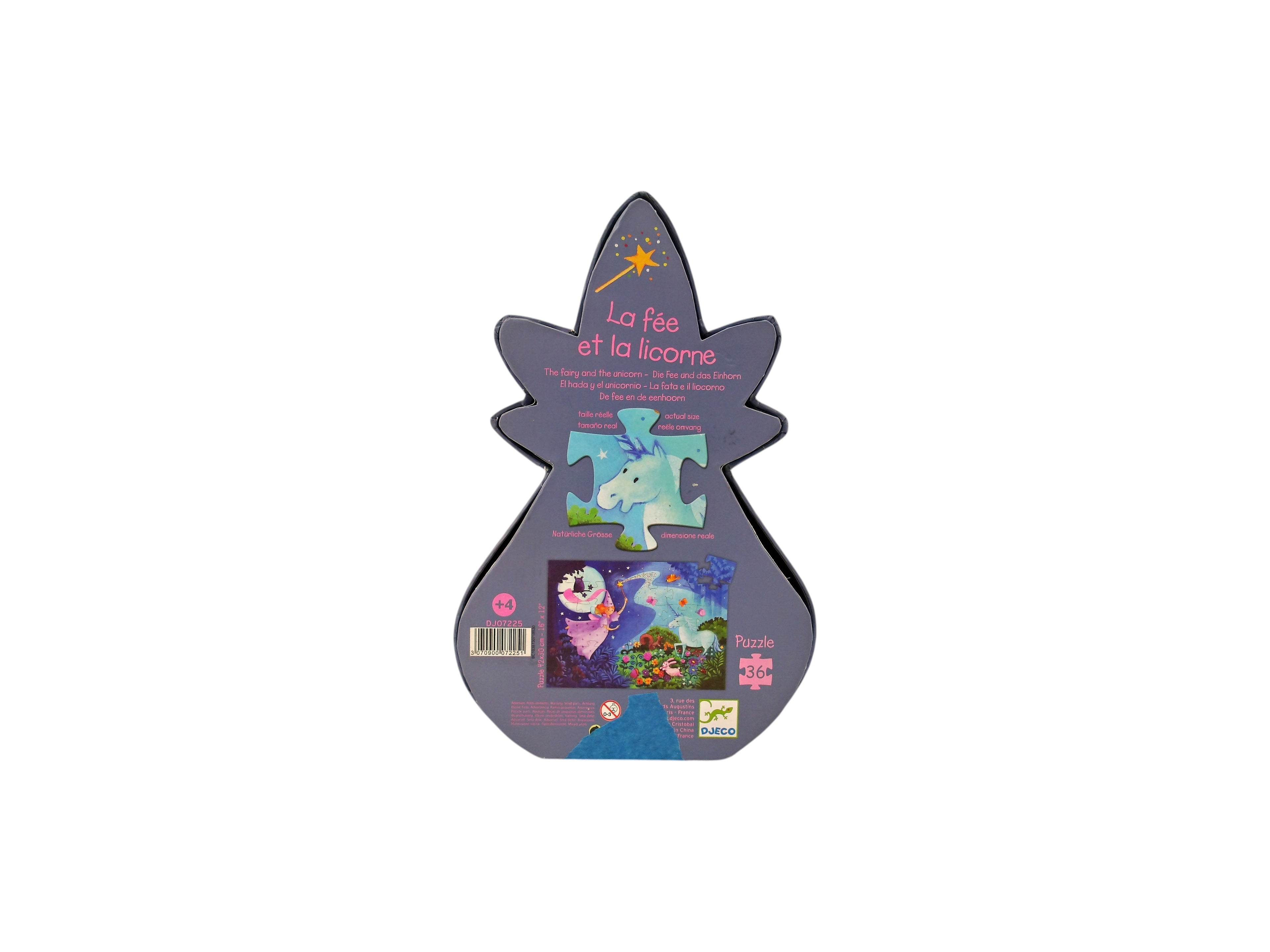 Puzzle - 36 pièces - La fée et la licorne