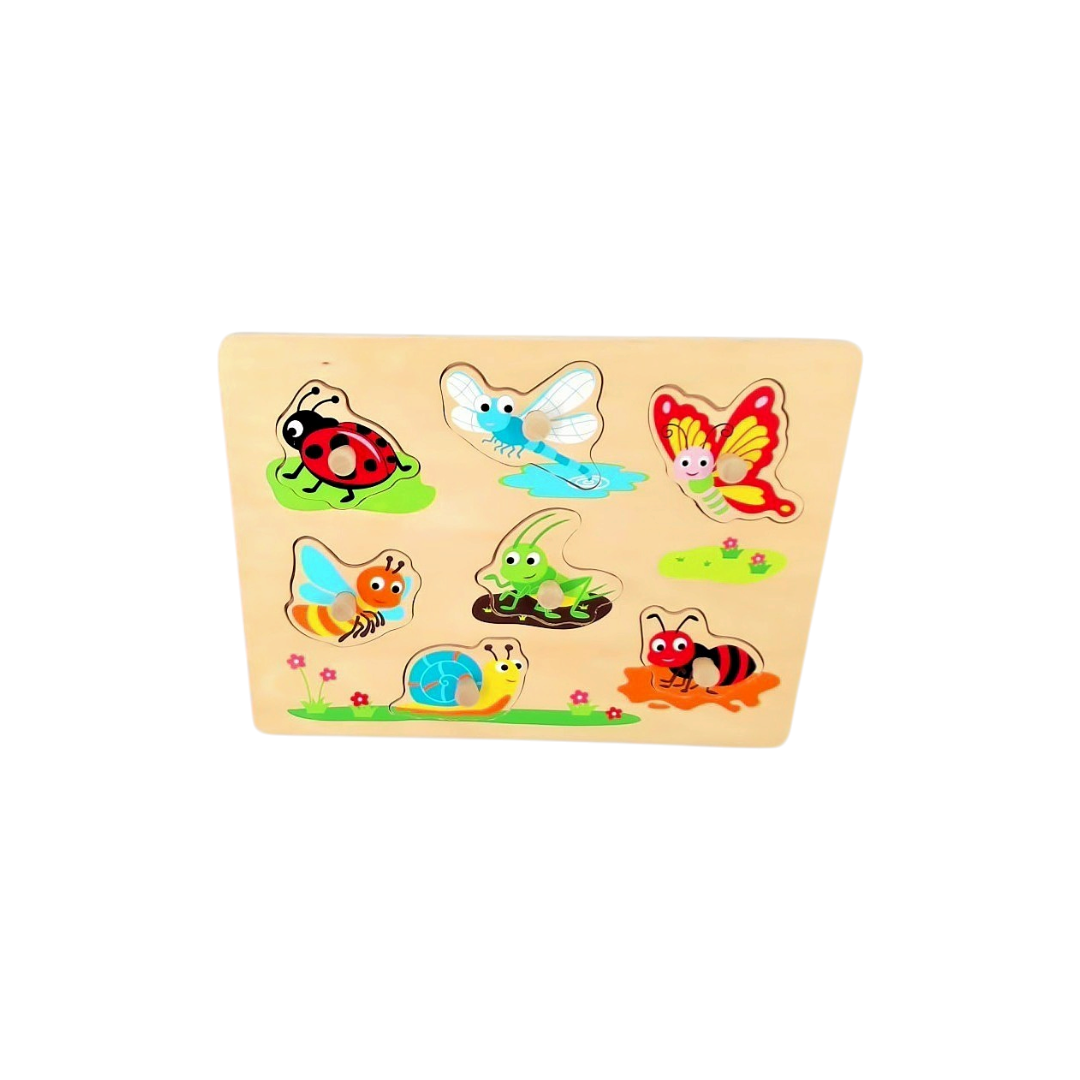 Puzzle à encastrement en bois - Les insectes
