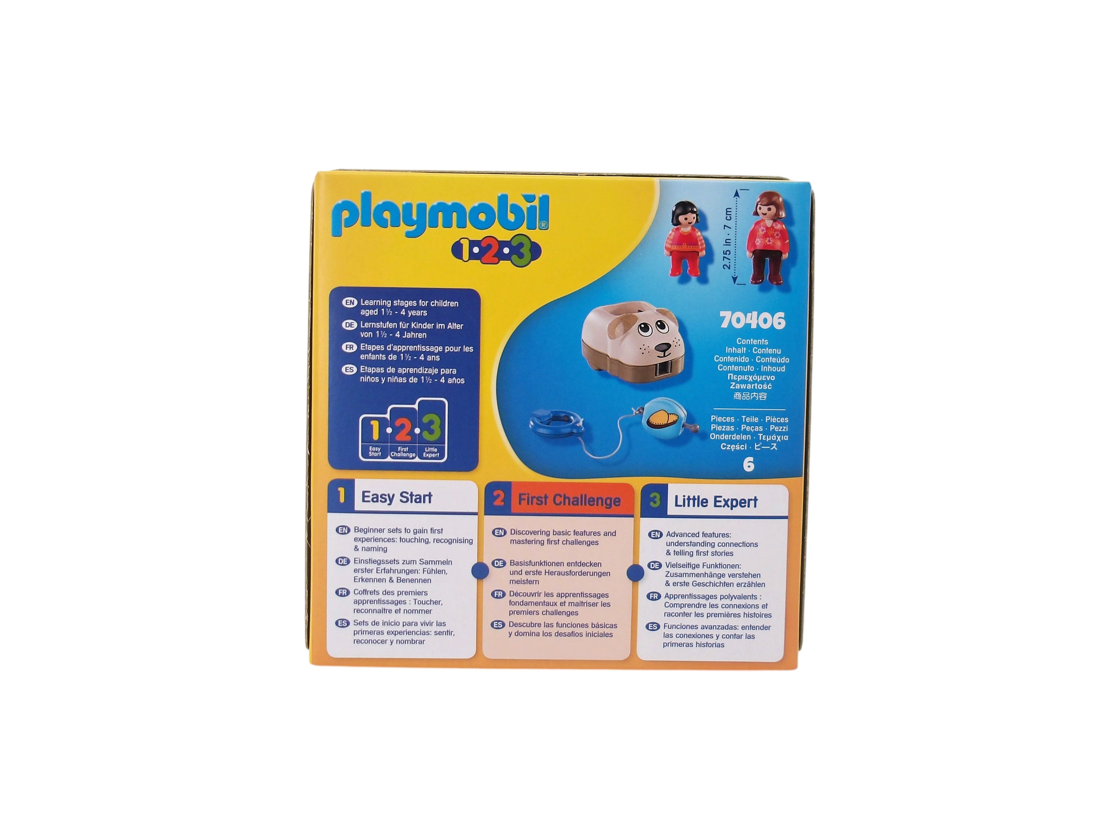 Playmobil 1.2.3 - Wagon chien - Set 70406