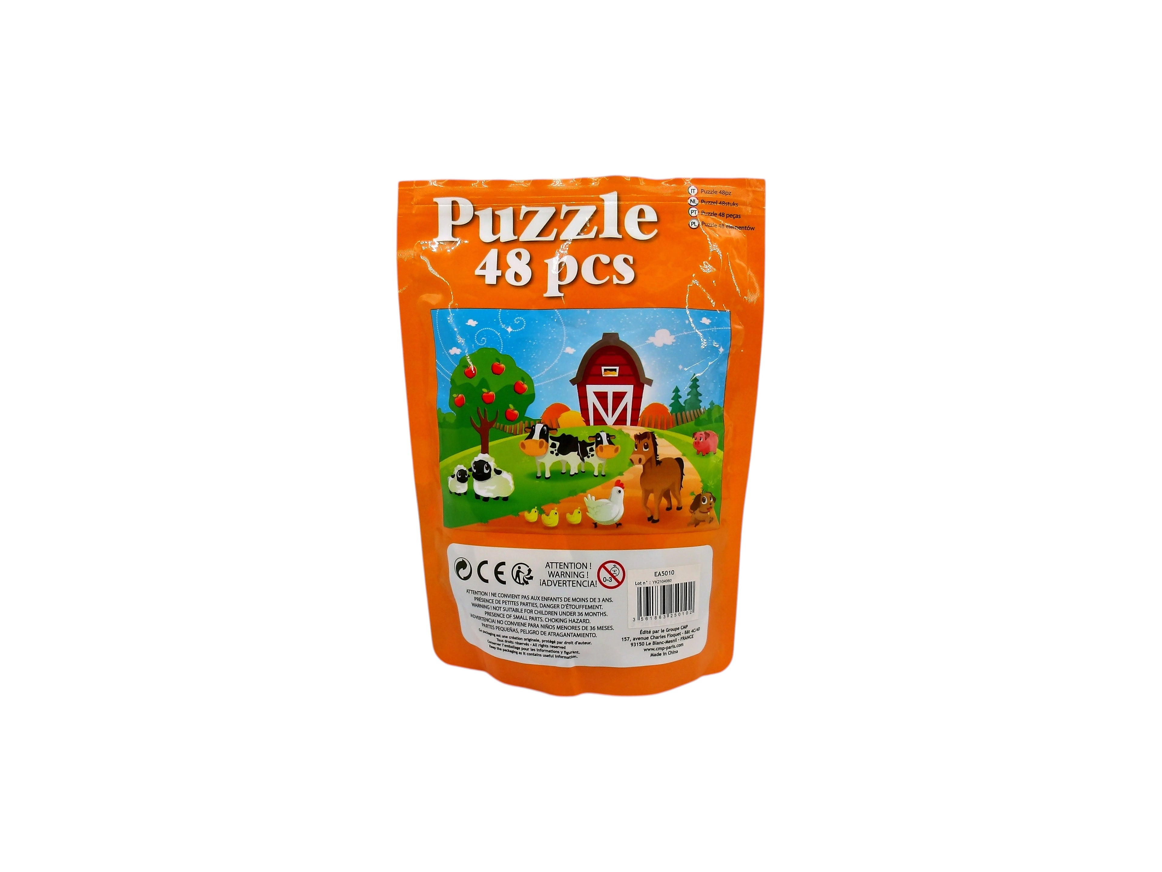 Puzzle - 48 pièces - Les animaux de la ferme