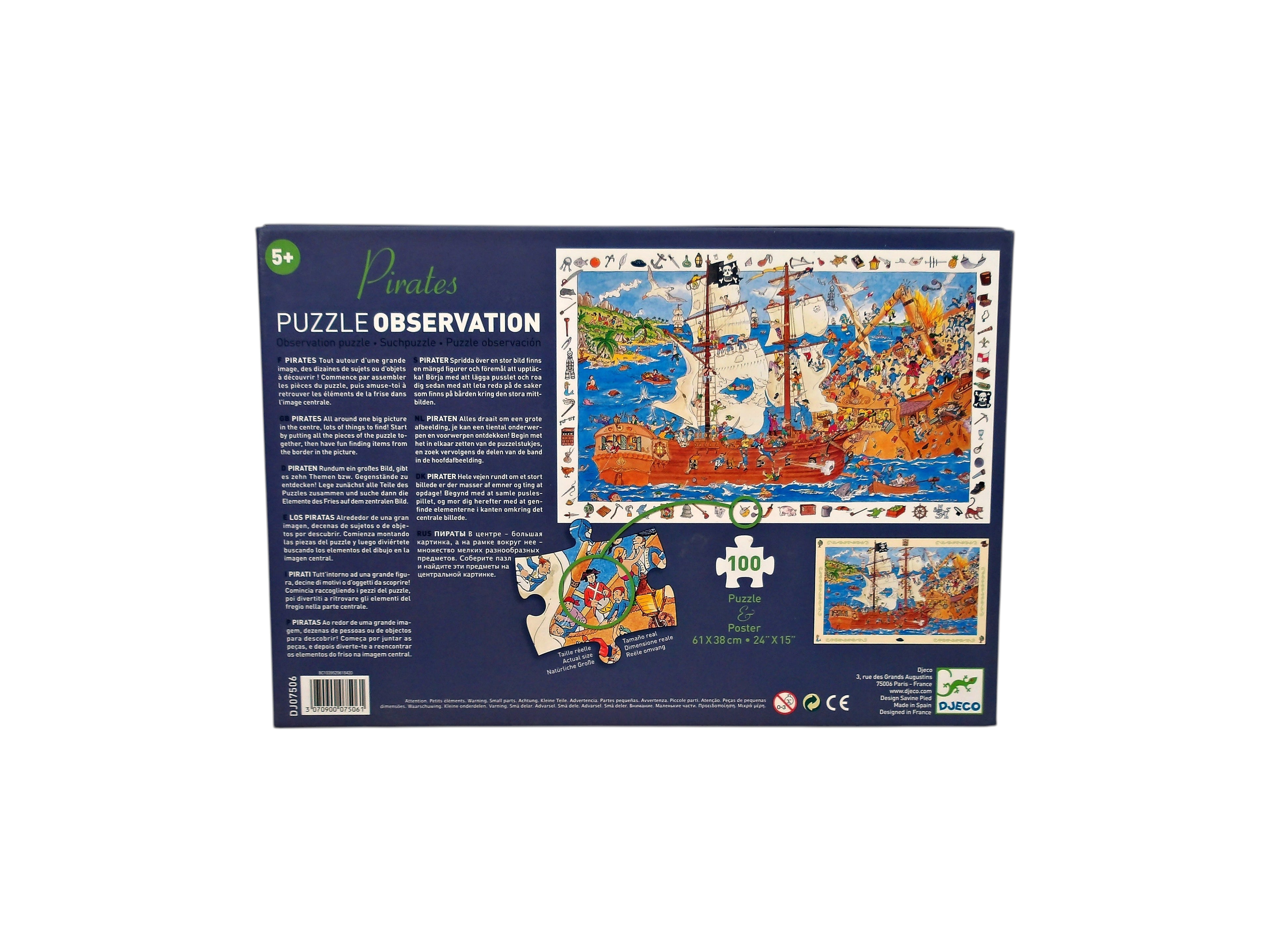 Puzzle observation - Les pirates - 100 pièces