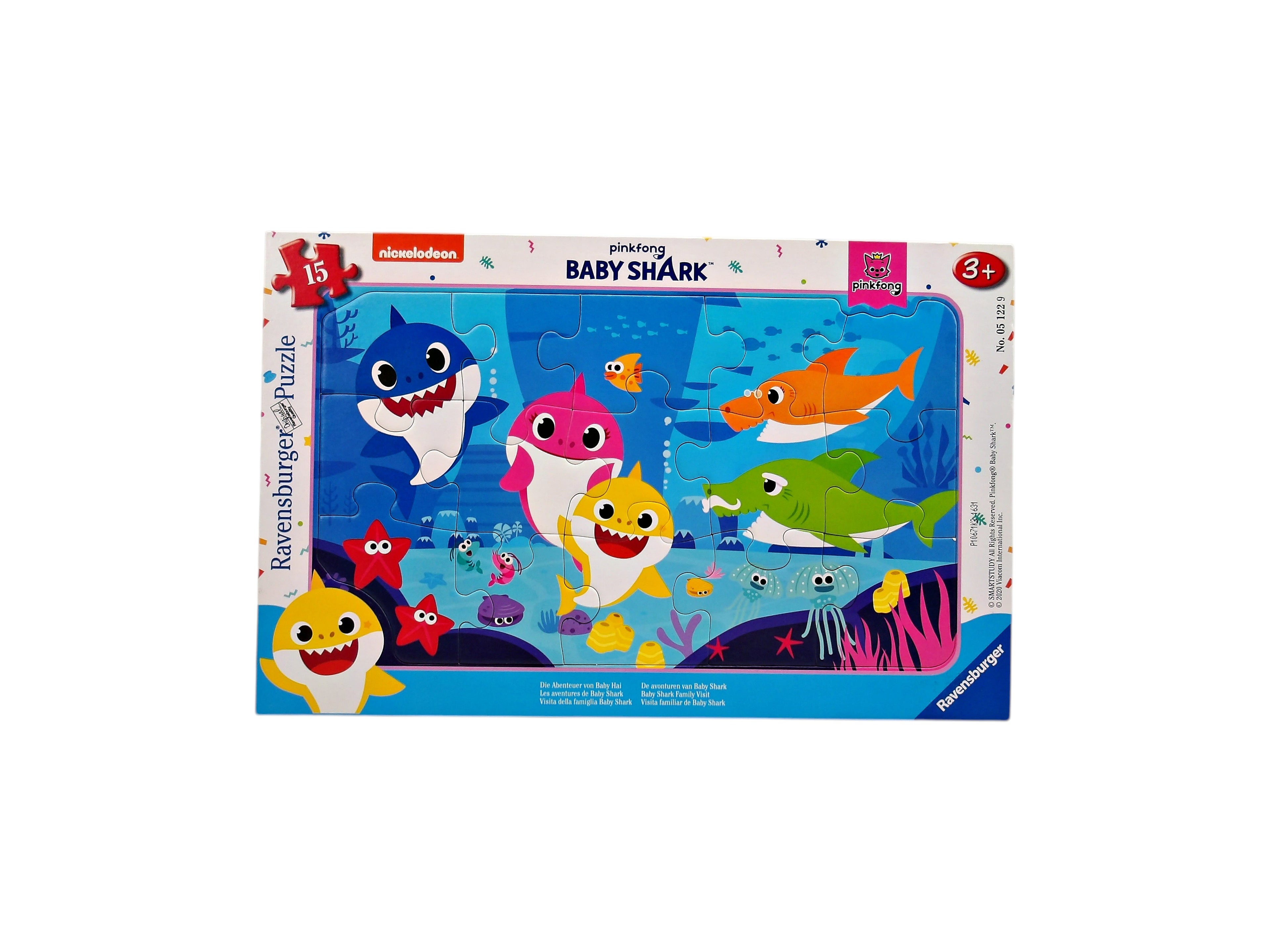 Puzzle cadre - Requin baby shark -15 pièces- Édition 2020