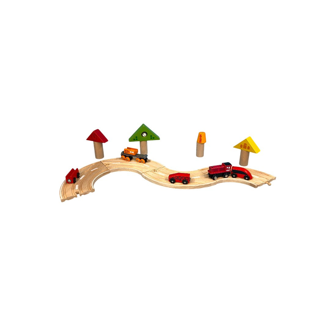 Circuit en bois train de la ville