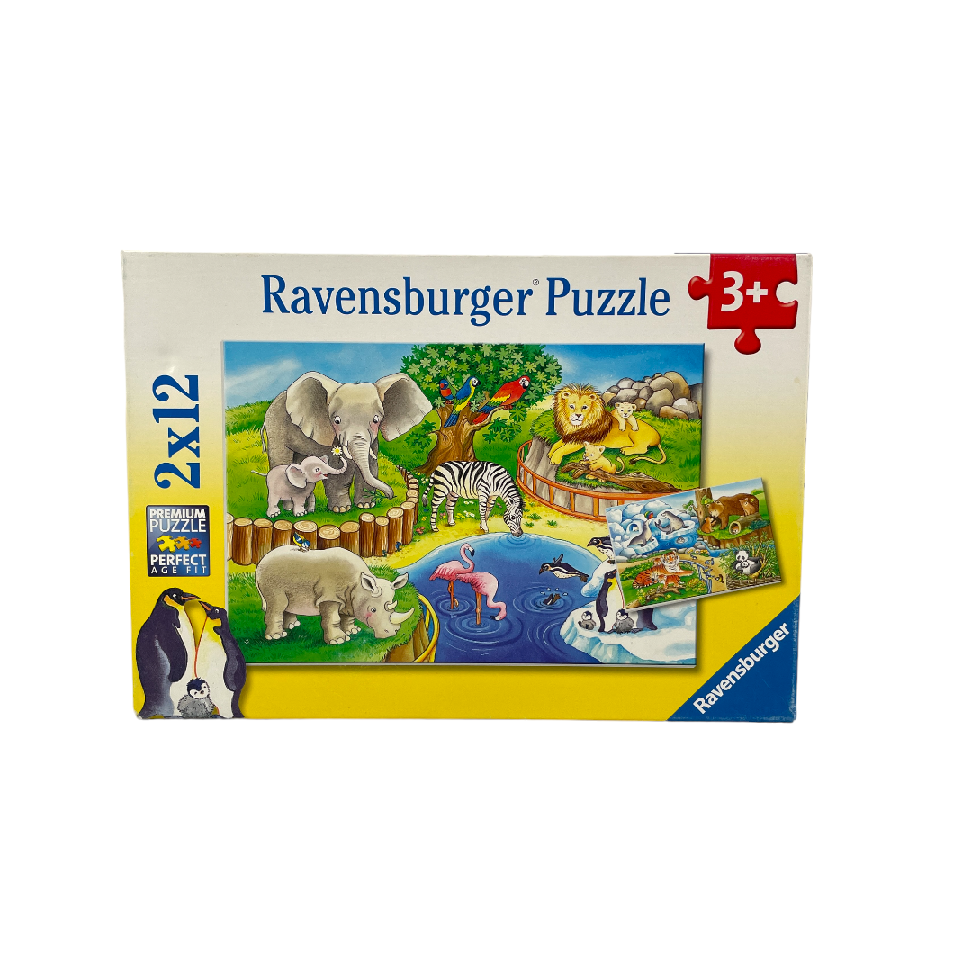 Puzzle - Animaux zoo - 2x12 pièces
