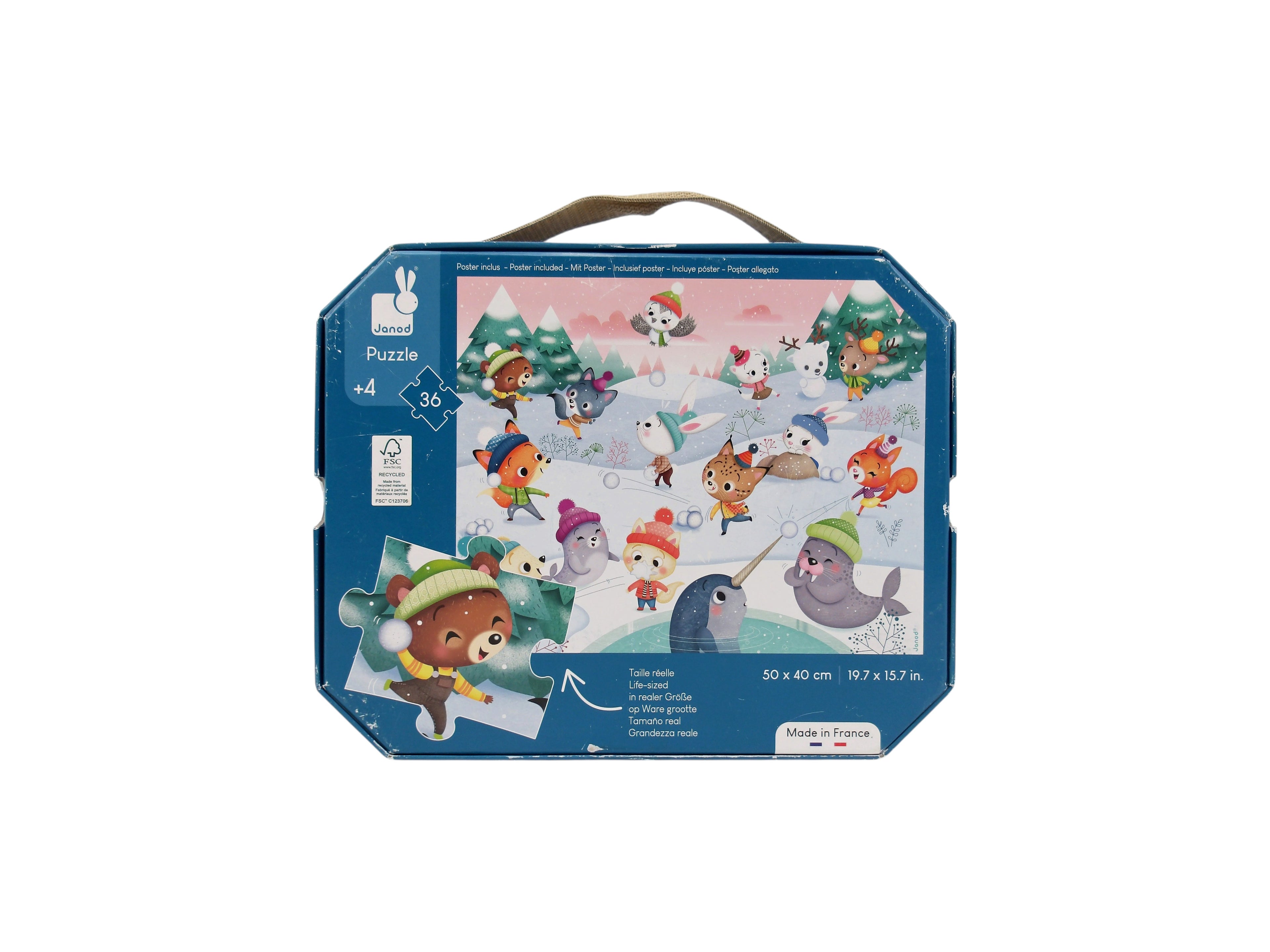 Puzzle valisette - Bataille de boules de neige - 36 pièces- Édition 2019