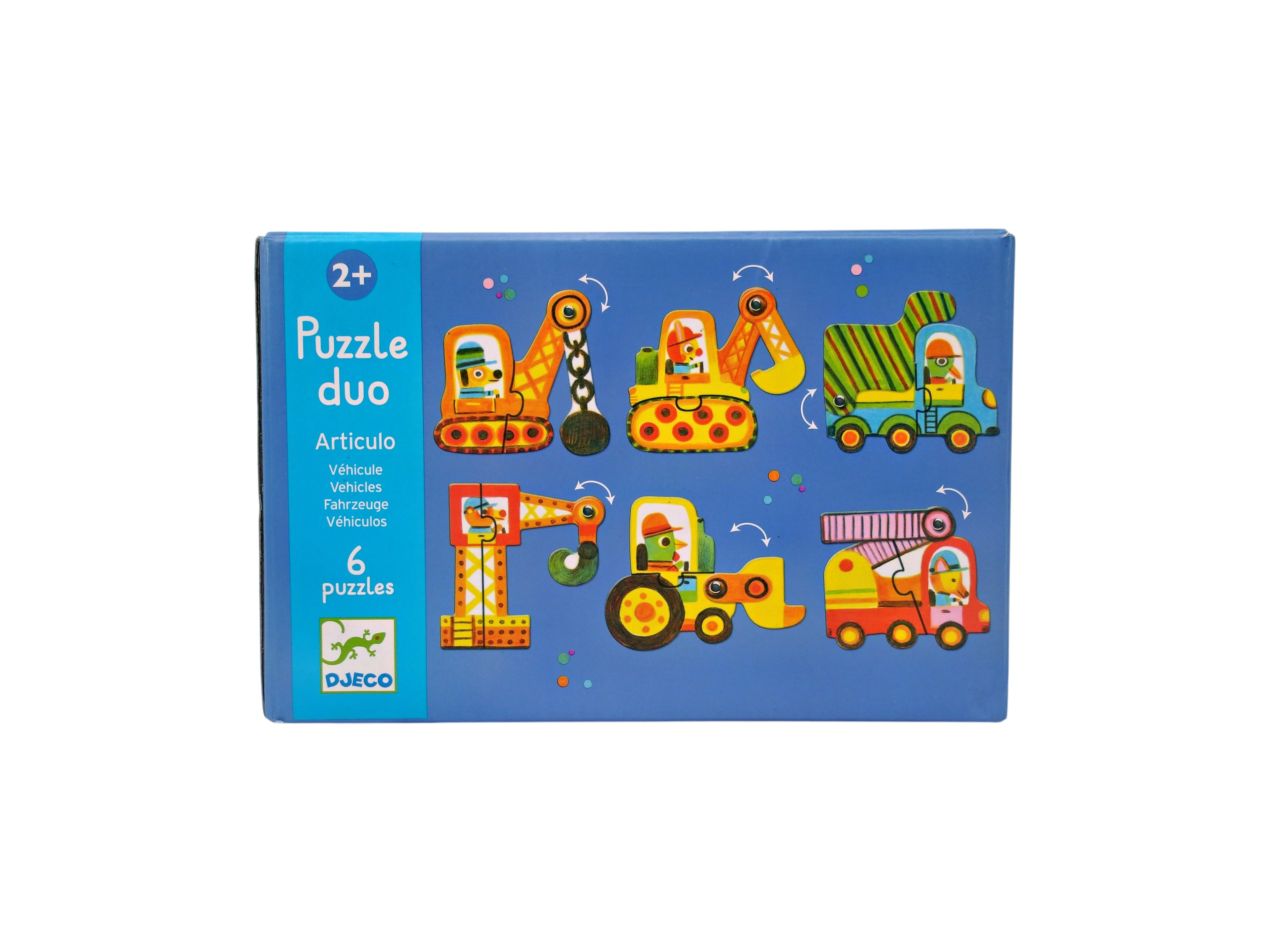 Puzzle Duo - Articulo véhicules - 6 puzzles
