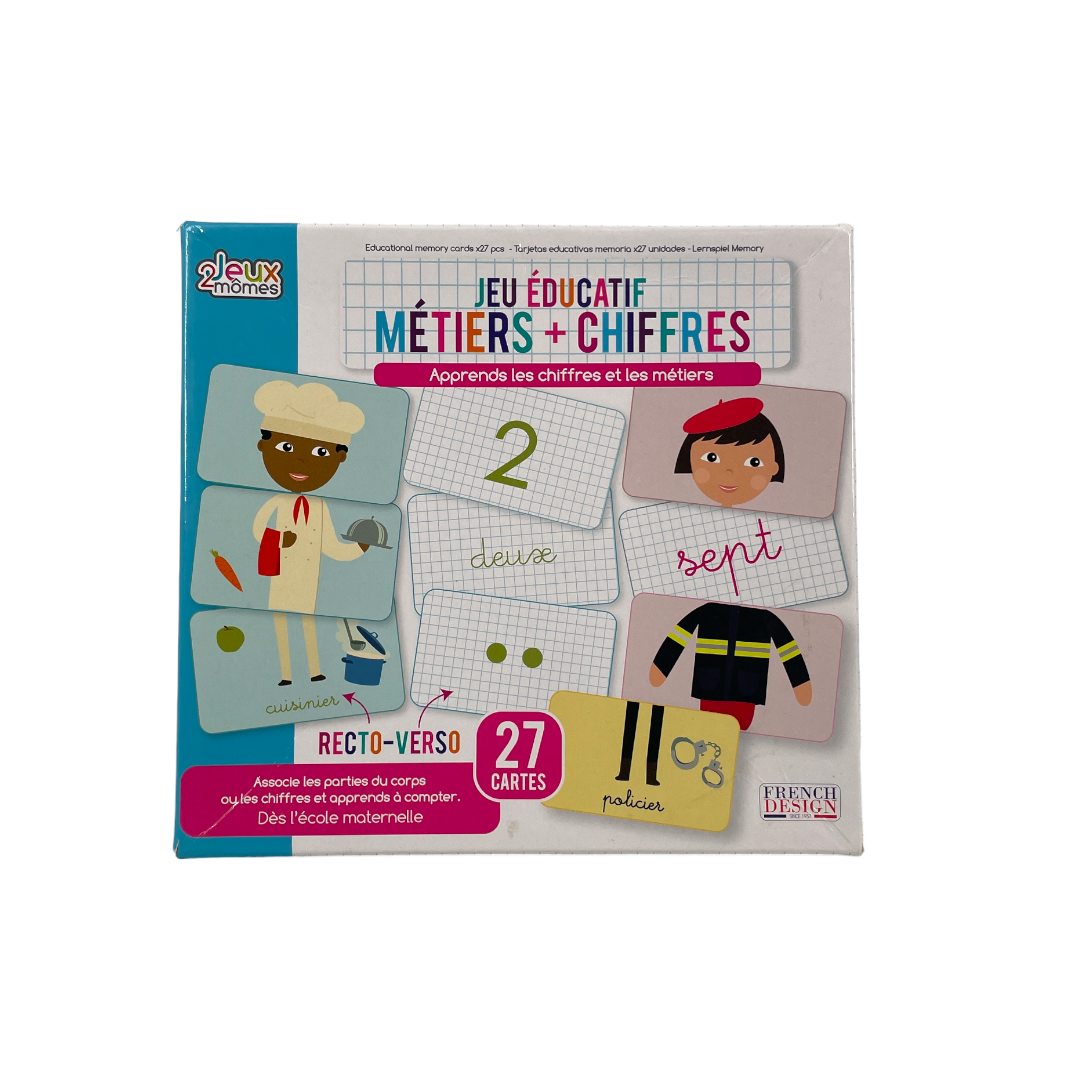 Cartes éducatives métiers et chiffres