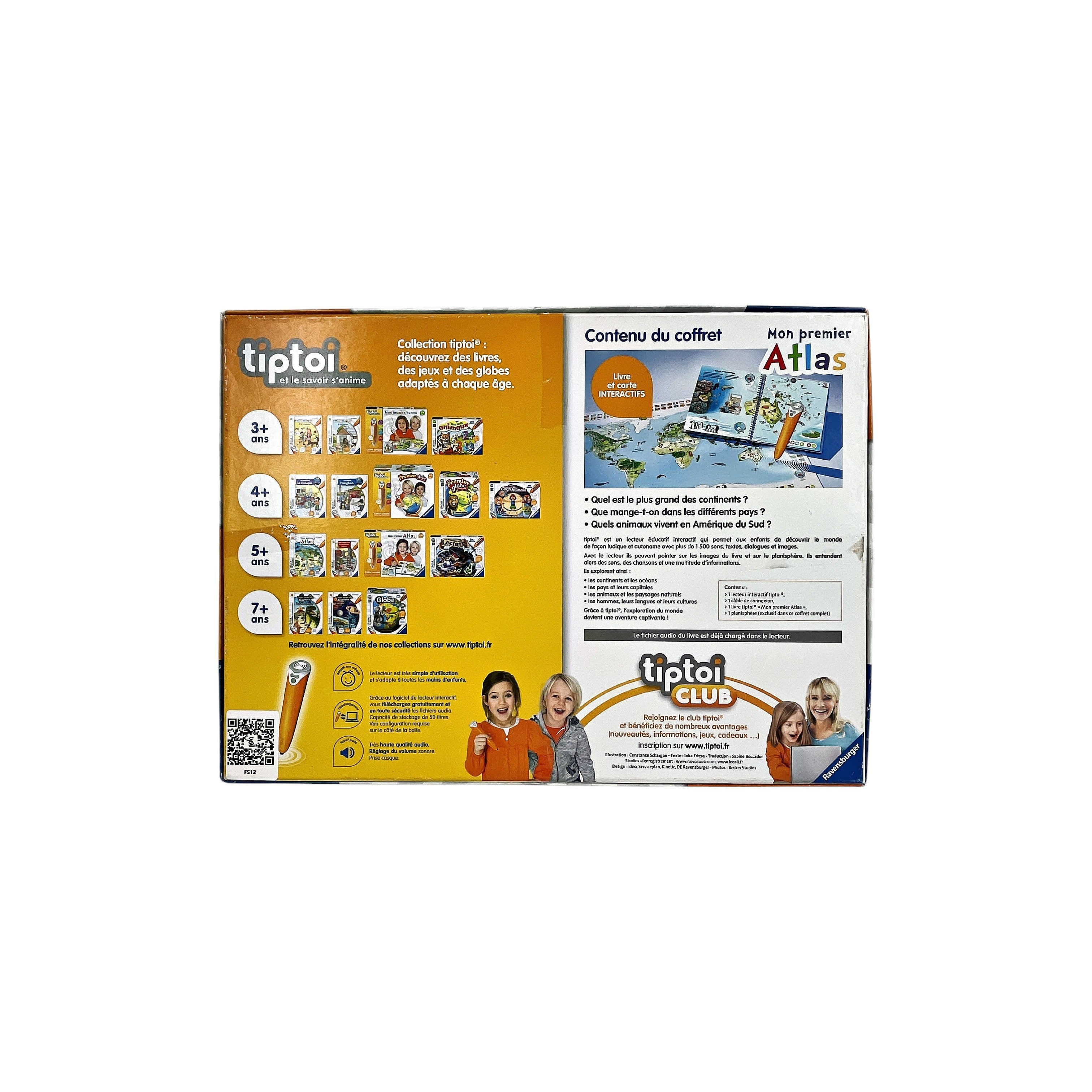 Tiptoi - Coffret complet lecteur interactif + livre Atlas- Édition 2019