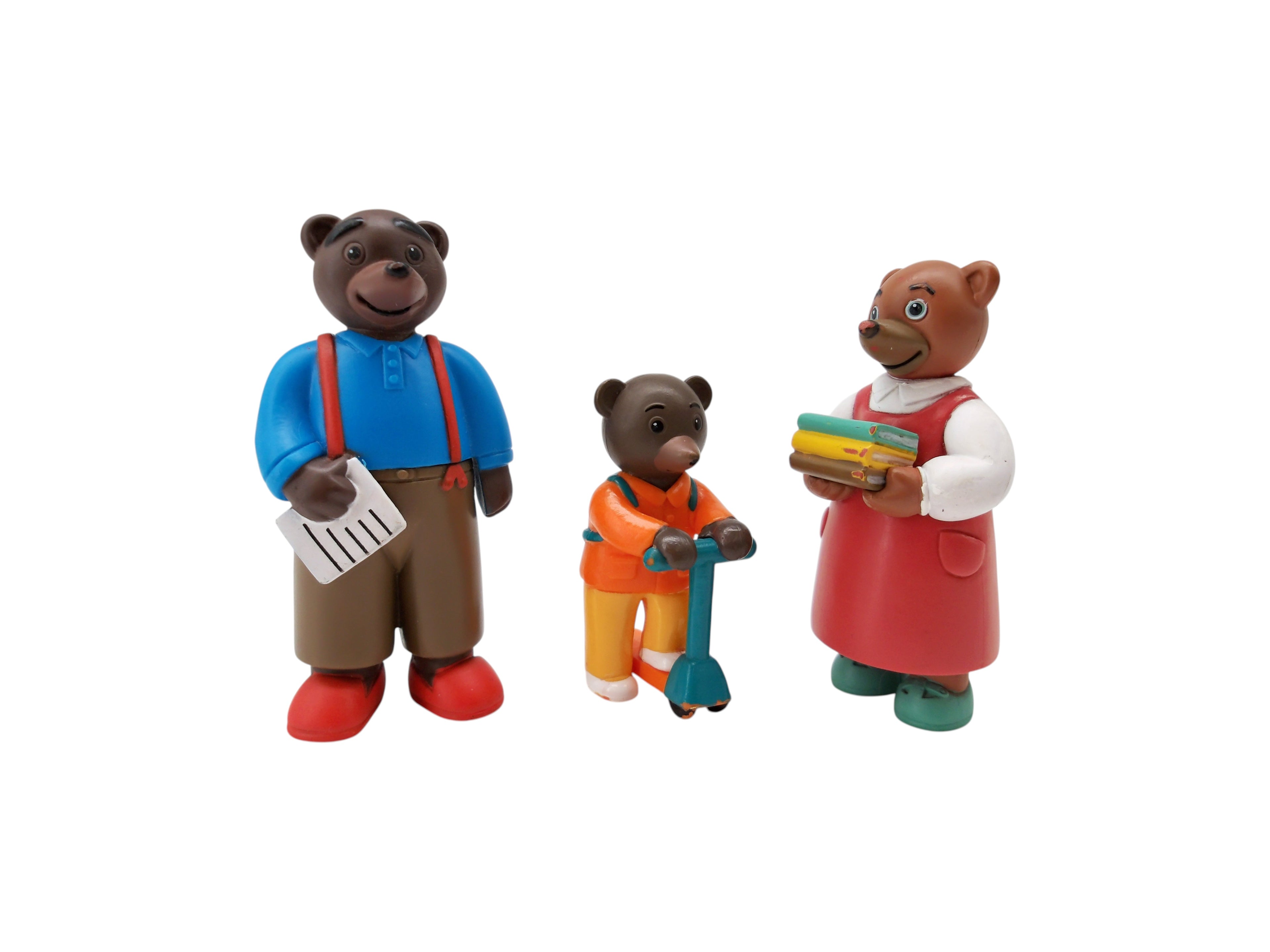 Figurines - Famille Petit Ours Brun - x3