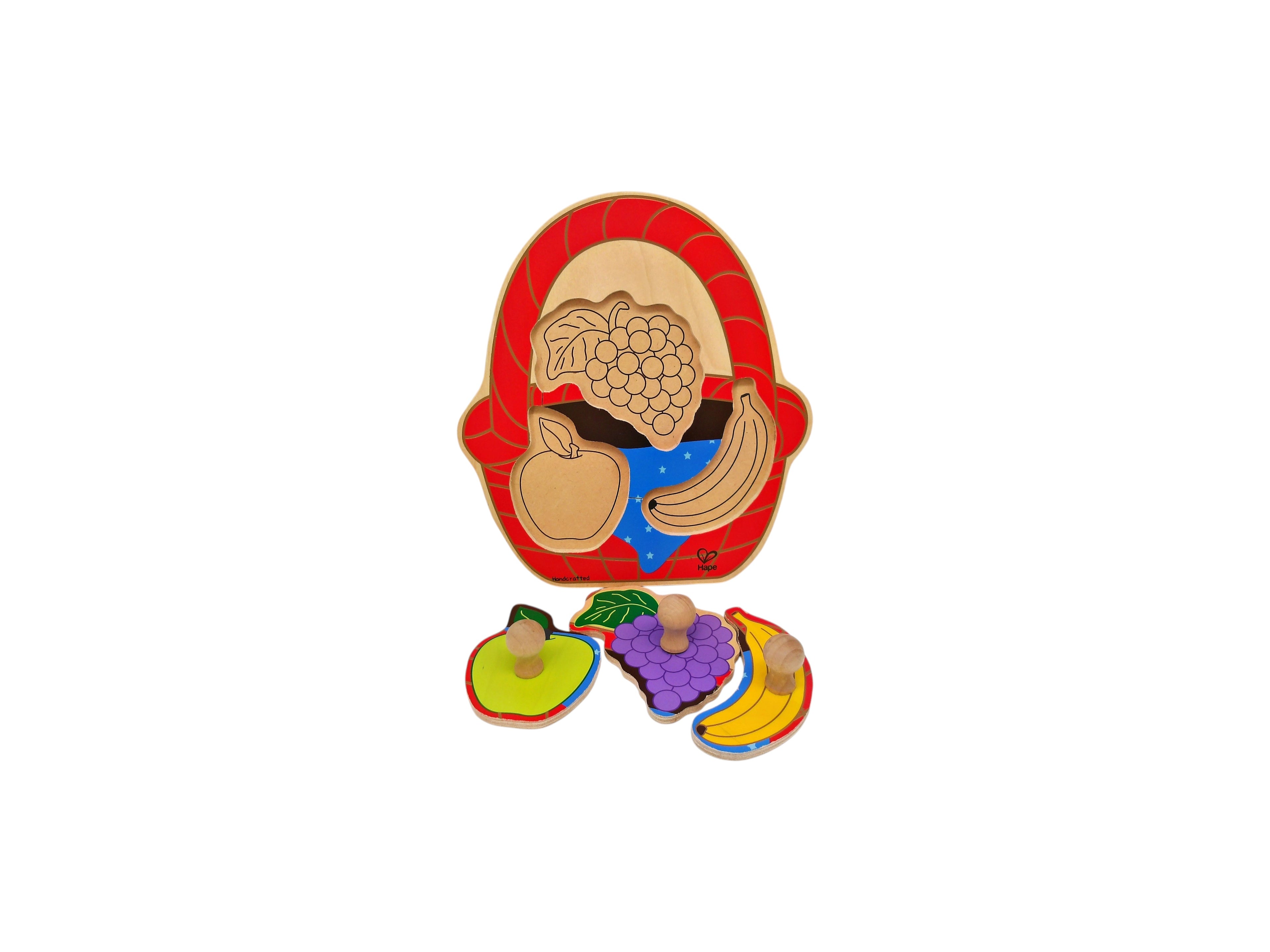 Puzzle bois - Panier de fruits - 3 pièces