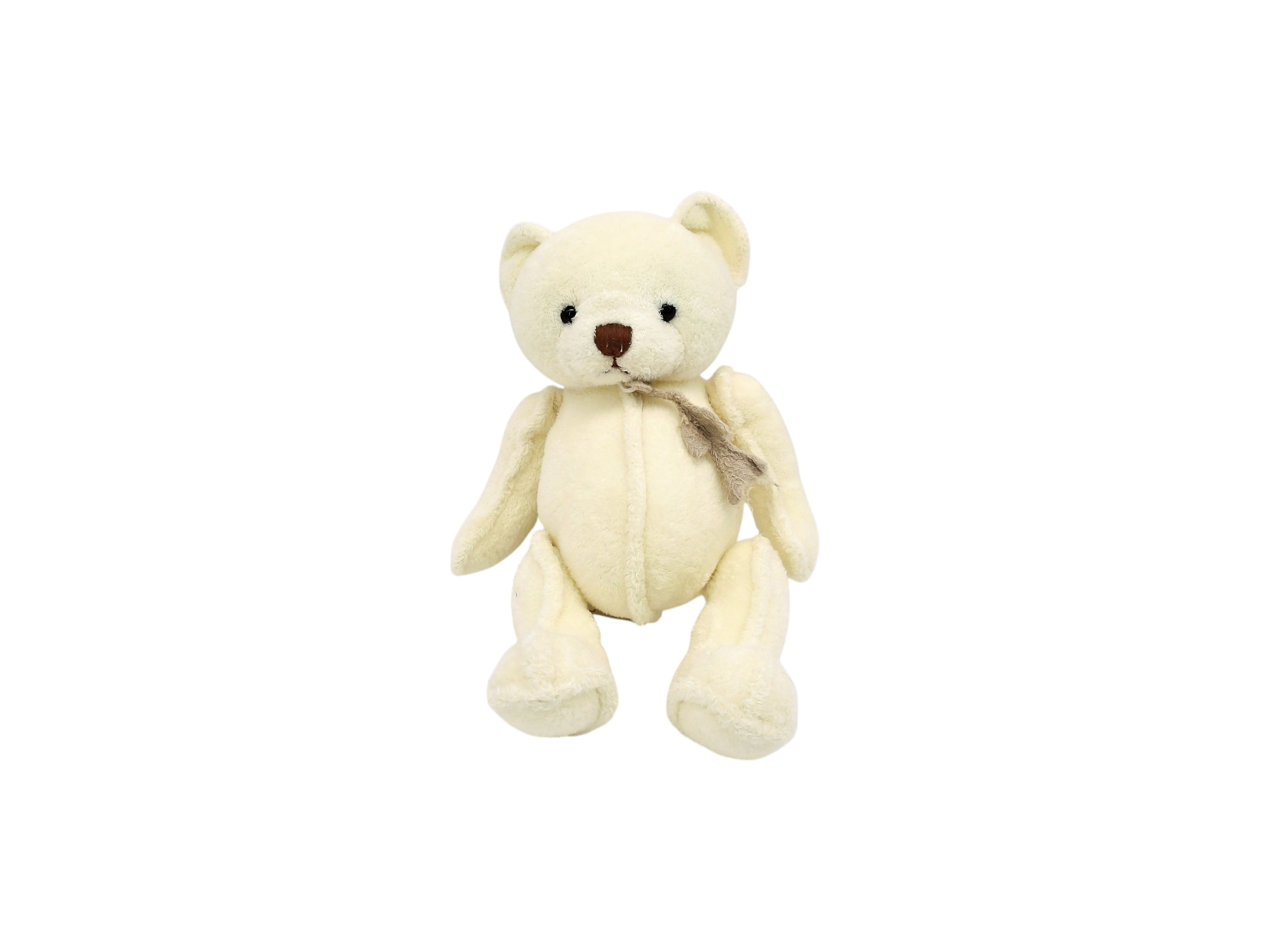 Peluche - Ourson blanc et écru couture