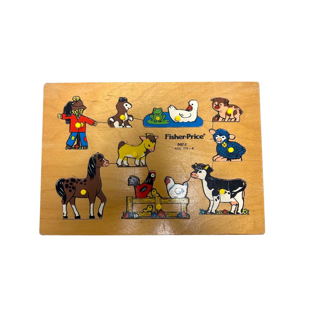 Fisher Price - Puzzle bois - Animaux de la ferme - 10 pièces – Yoti Boutique
