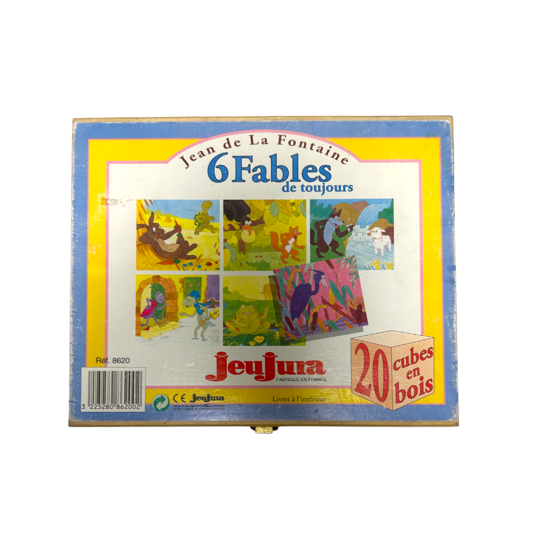 Jeujura - Mallette 20 cubes - puzzles - Fables de la Fontaine