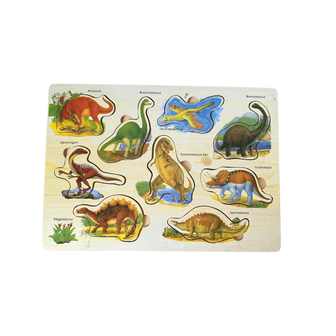 Puzzle encastrable en bois - Dinosaures