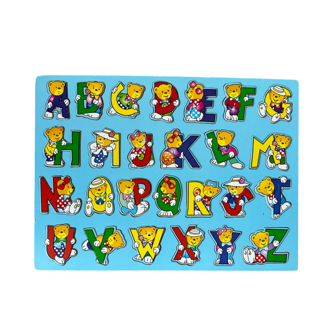 Grand puzzle en bois oursons alphabet