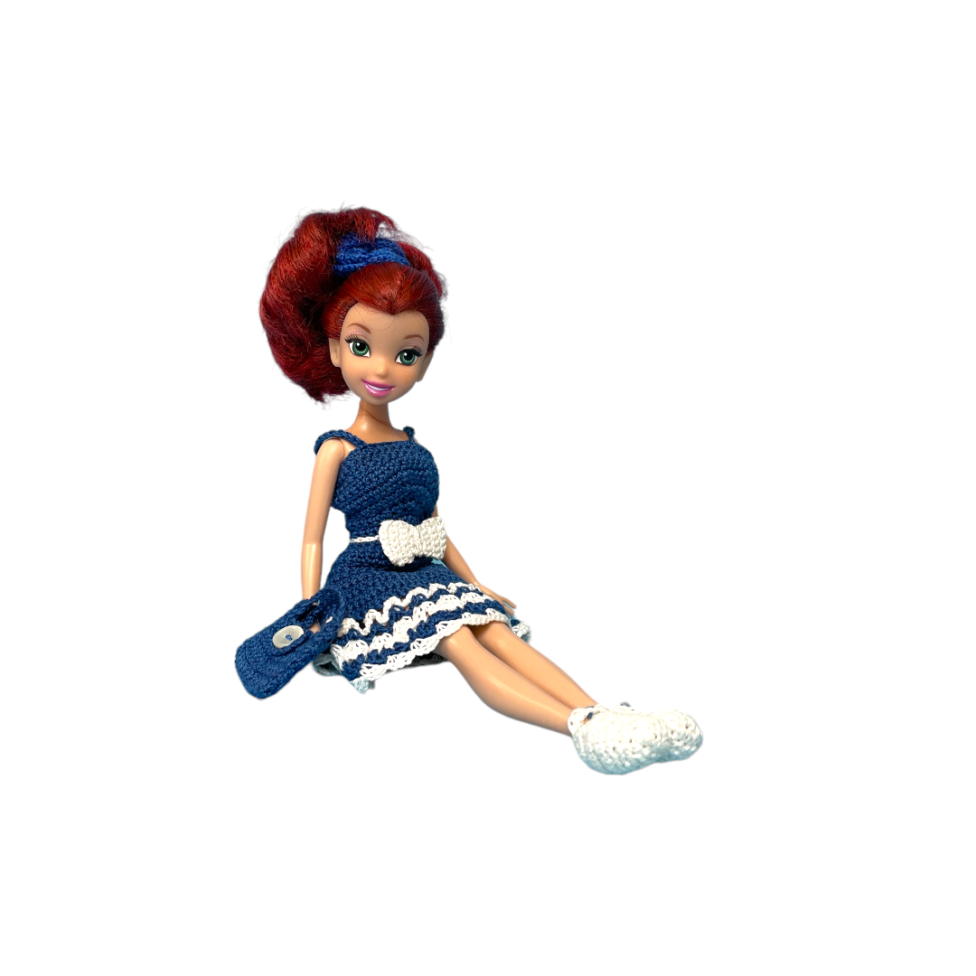 Poupée mannequin - Robe bleue