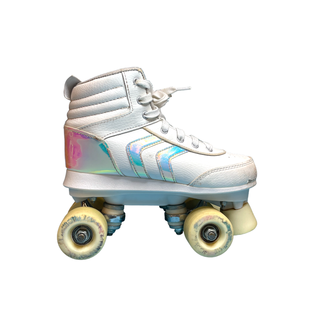 Patins à roulettes - Quad 100 JR - Blanc holographic