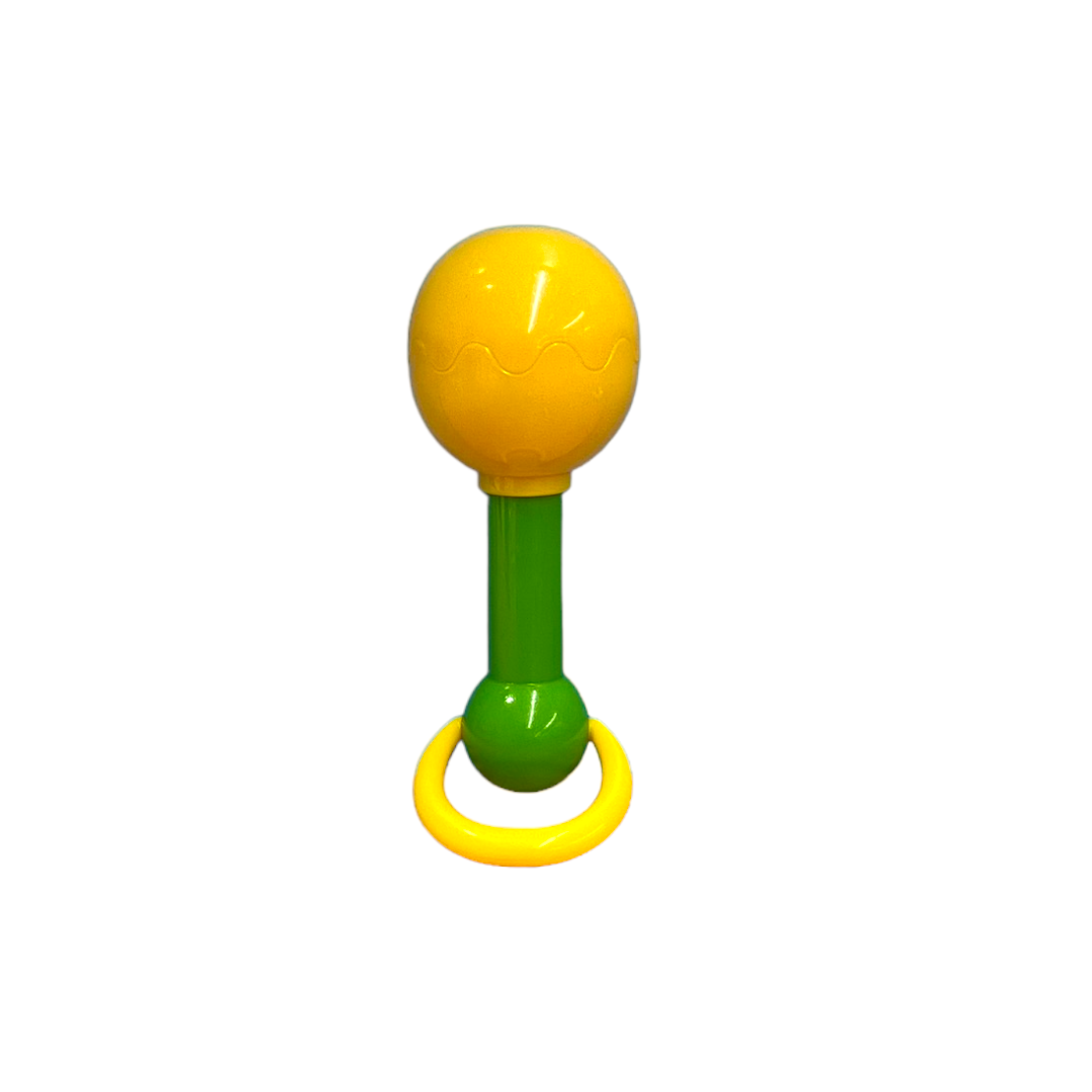 Hochet maracasse jaune et vert