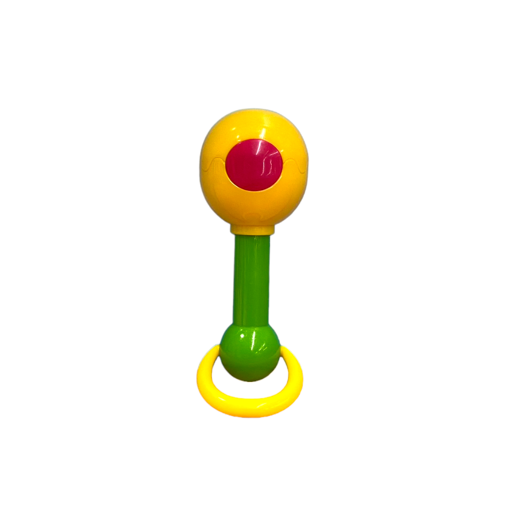 Hochet maracasse jaune et vert