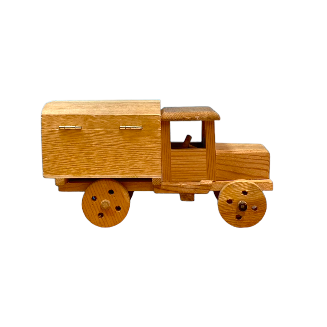 Camion en bois à faire rouler - Boîte