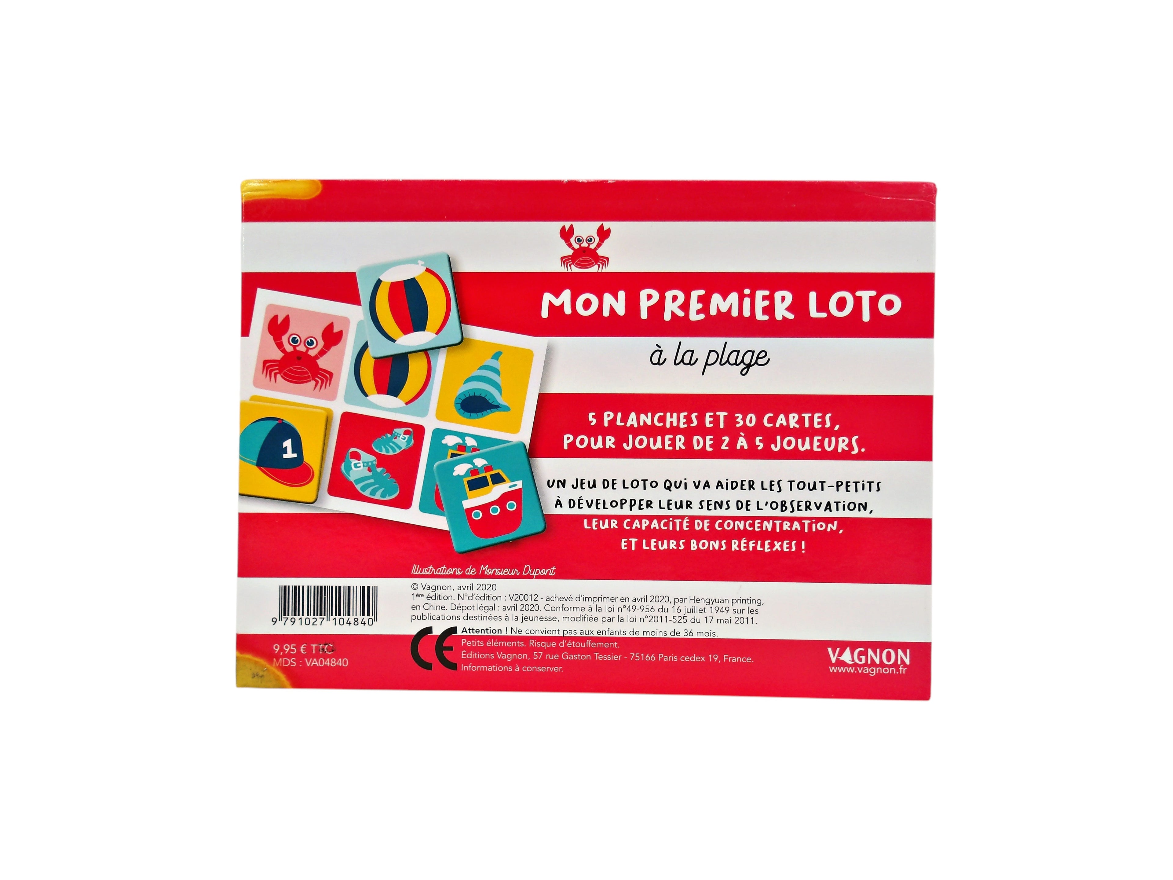 Mon premier loto à la plage- Édition 2020