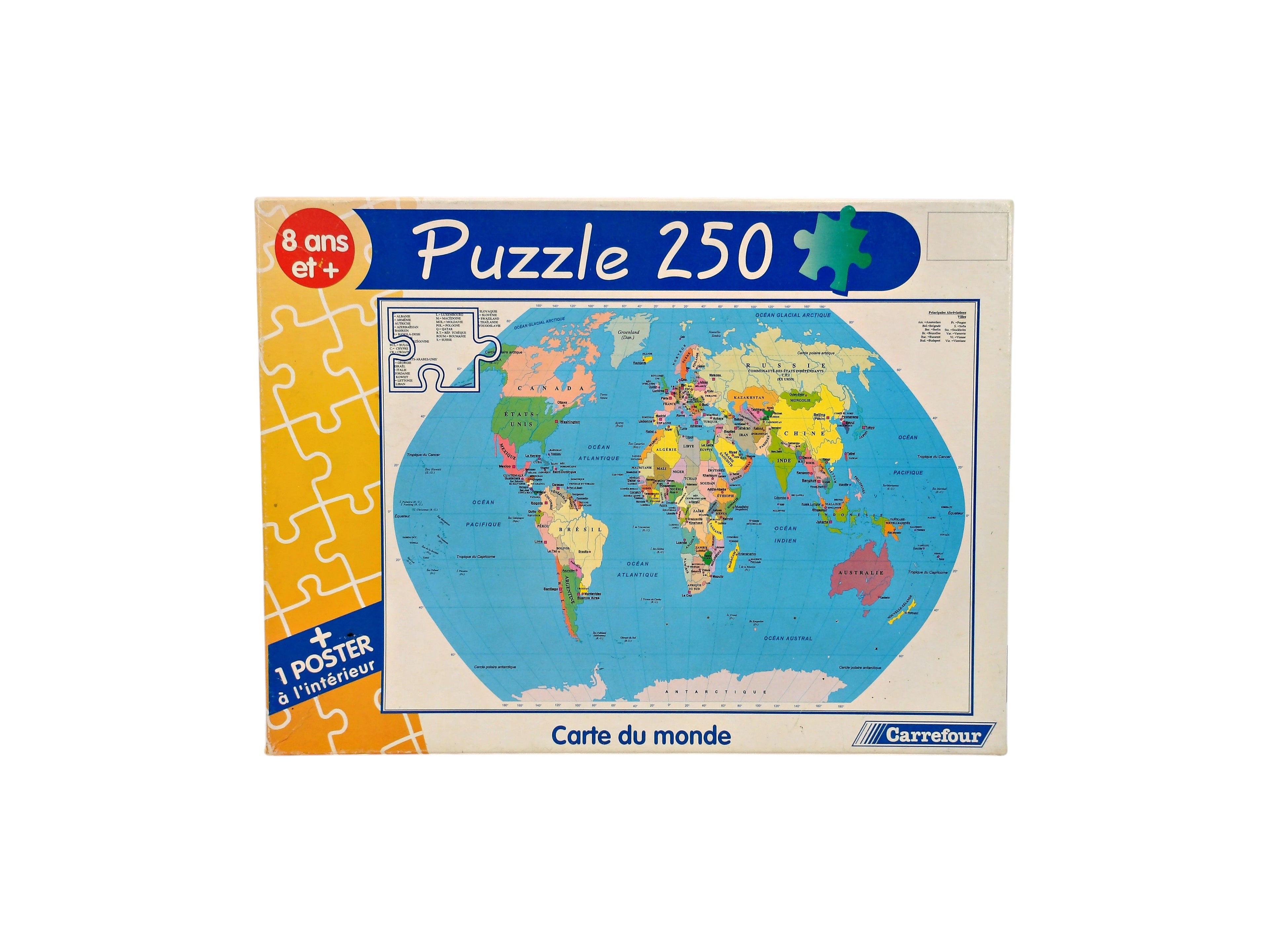 Puzzle - Planisphère - 250 pièces