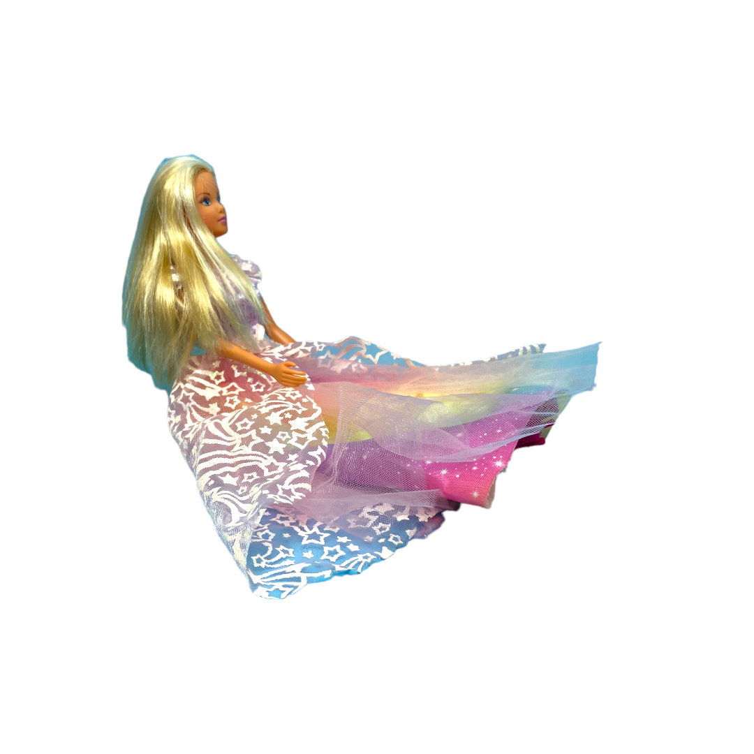 Poupée princesse multicolore arc-en-ciel