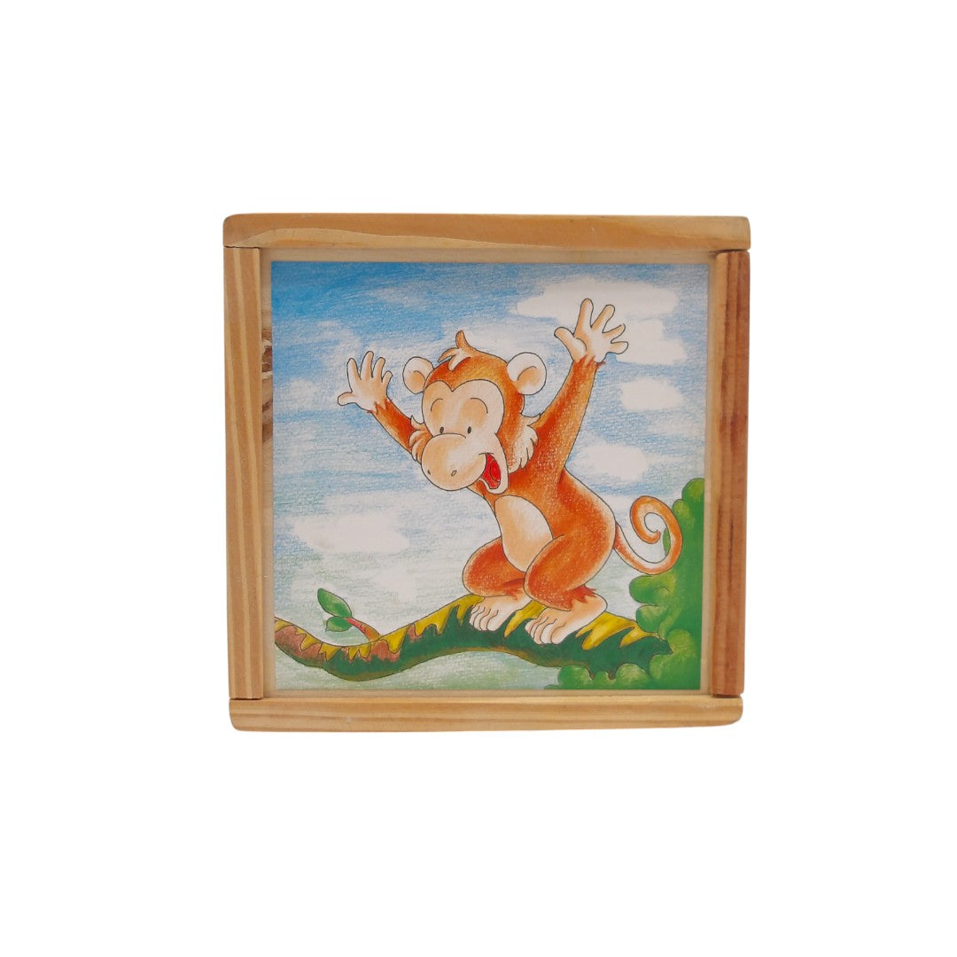 Coffret puzzles - 9 cubes - Animaux sauvages