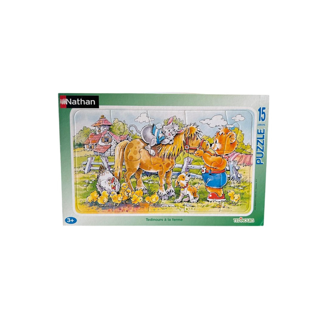 Puzzle cadre - Tedinours à la ferme - 15 pièces