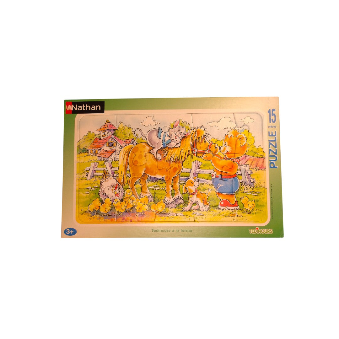 Puzzle cadre - Tedinours à la ferme - 15 pièces