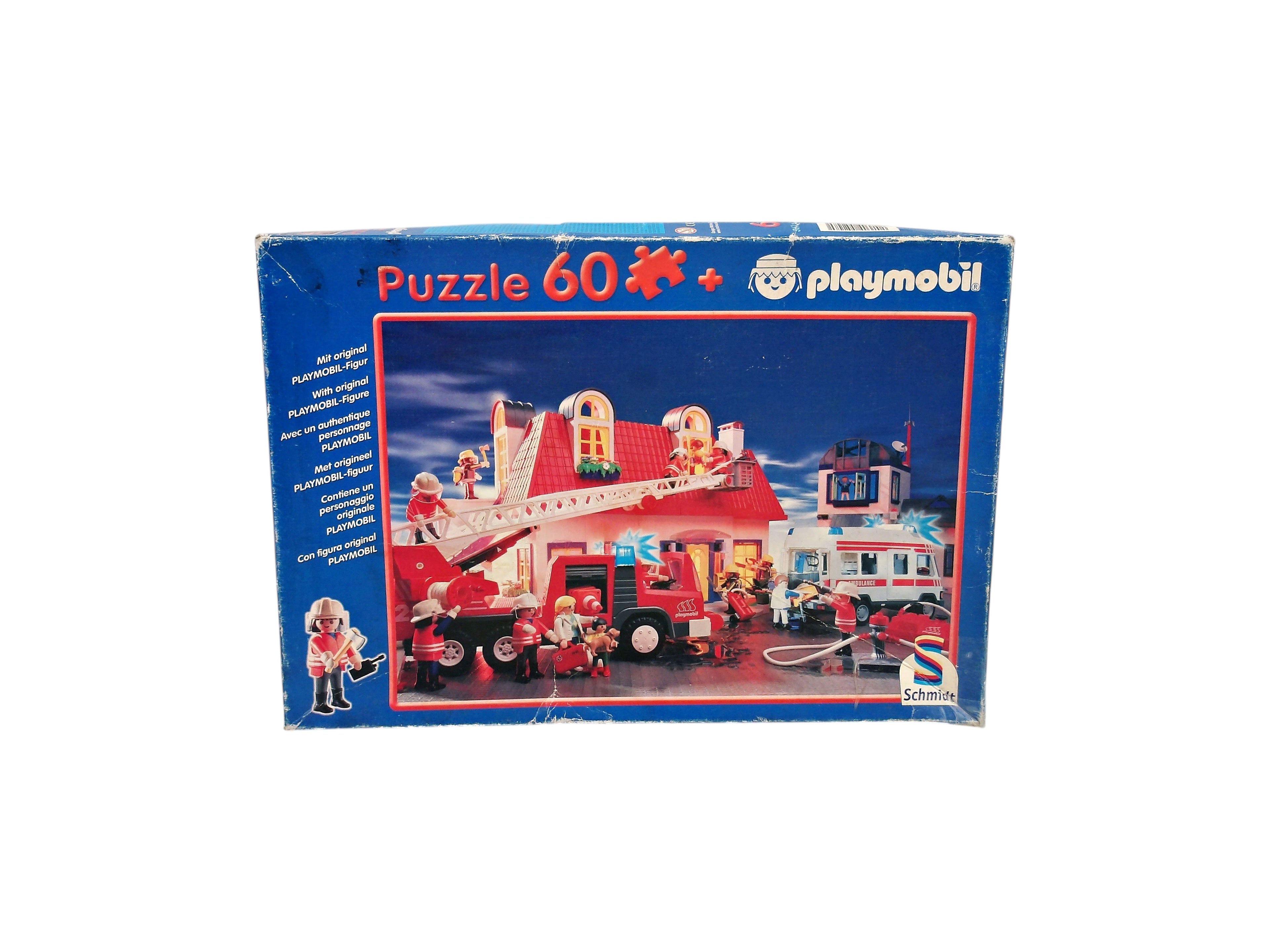 Puzzle - Playmobil pompiers - 60 pièces- Édition 2002